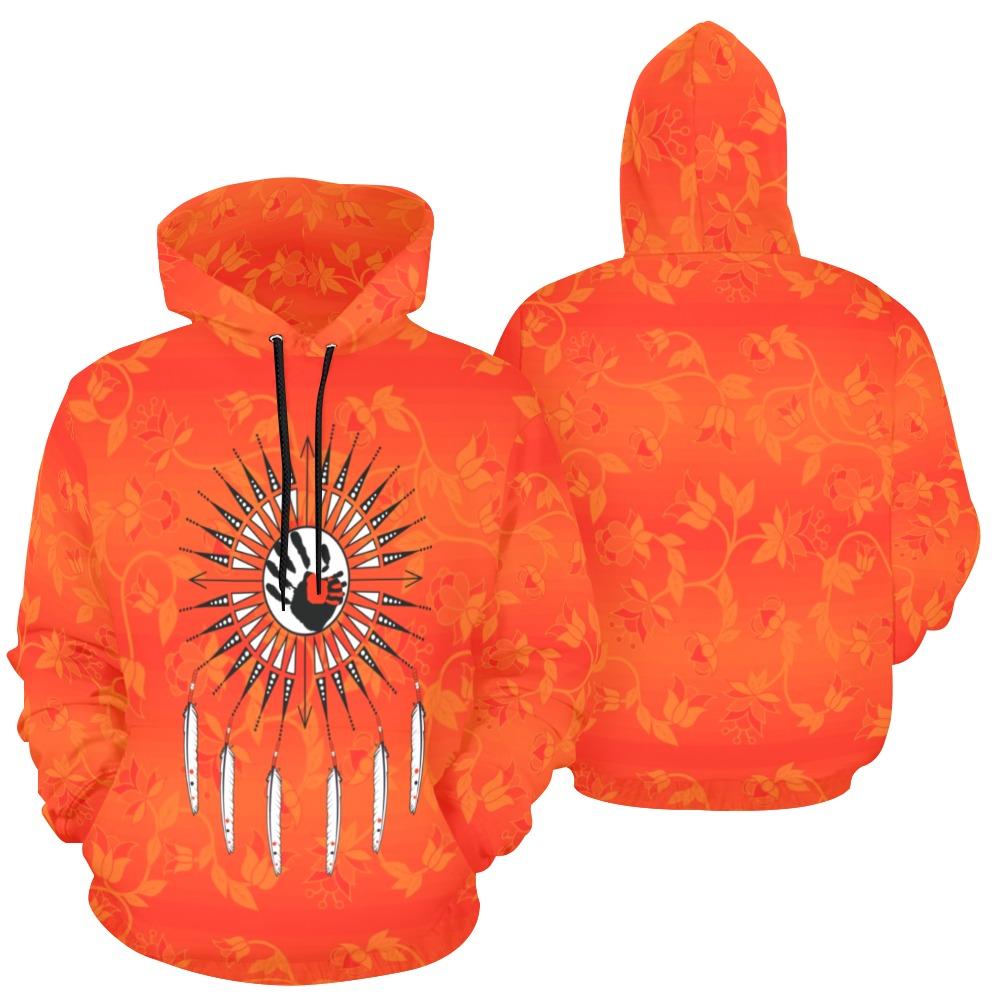 Orange Days Orange Feather Directions All Over Print Hoodie for Men (USA Size) (Model H13) All Over Print Hoodie for Men (H13) e-joyer 