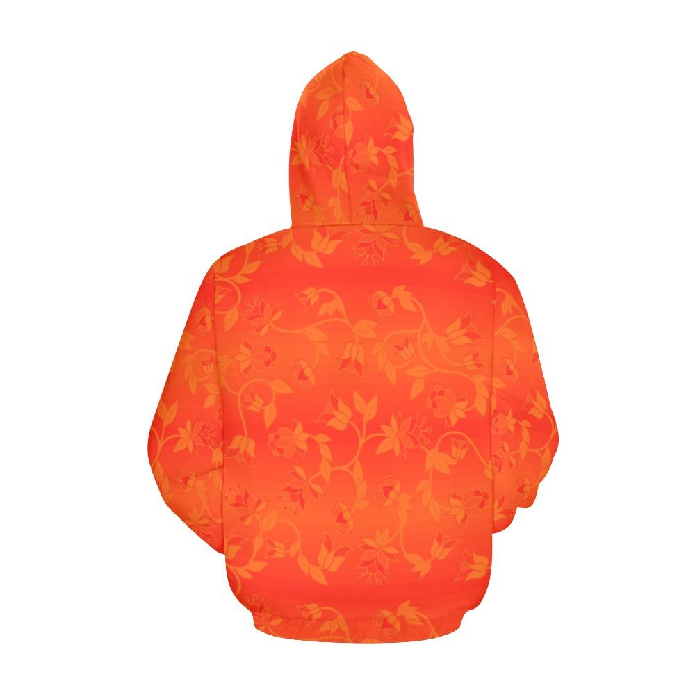Orange Days Orange Feather Directions All Over Print Hoodie for Women (USA Size) (Model H13) All Over Print Hoodie for Women (H13) e-joyer 