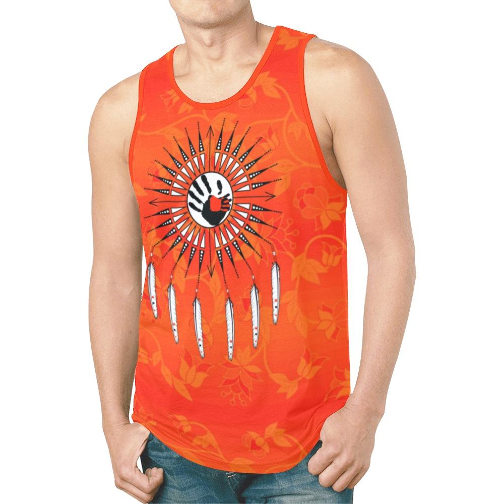 Orange Days Orange Feather Directions New All Over Print Tank Top for Men (Model T46) New All Over Print Tank Top for Men (T46) e-joyer 