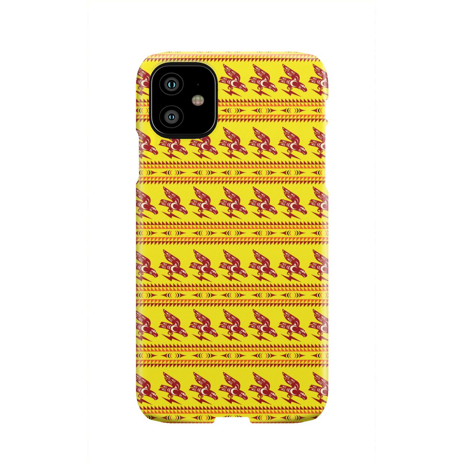 Ovila Mailhot Design : Eagle Brings Good Vibes Yellow Phone Case Phone Case wc-fulfillment iPhone 11 