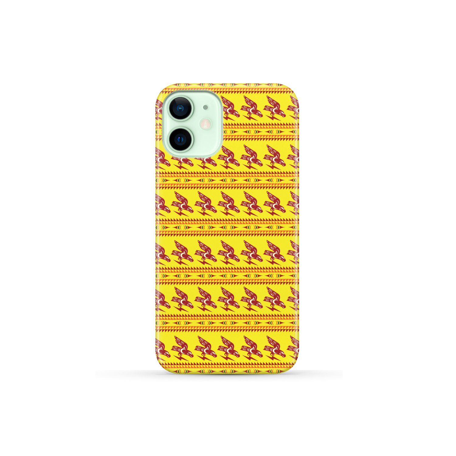 Ovila Mailhot Design : Eagle Brings Good Vibes Yellow Phone Case Phone Case wc-fulfillment iPhone 12 Mini 
