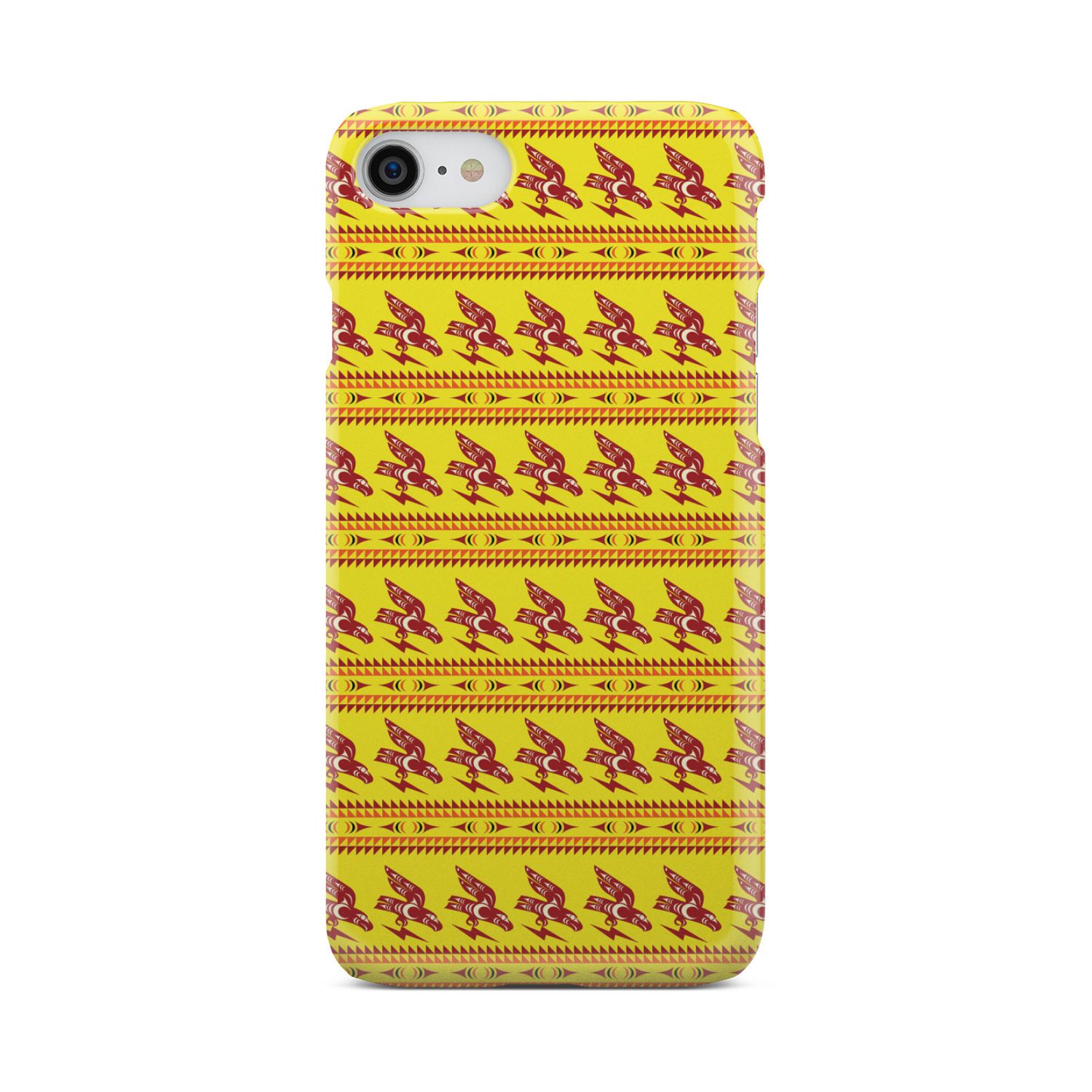 Ovila Mailhot Design : Eagle Brings Good Vibes Yellow Phone Case Phone Case wc-fulfillment iPhone 7 