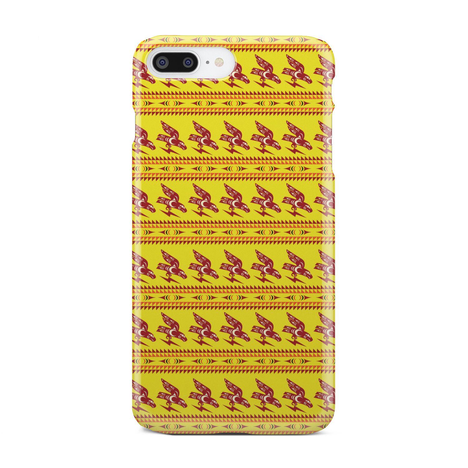 Ovila Mailhot Design : Eagle Brings Good Vibes Yellow Phone Case Phone Case wc-fulfillment iPhone 7 Plus 