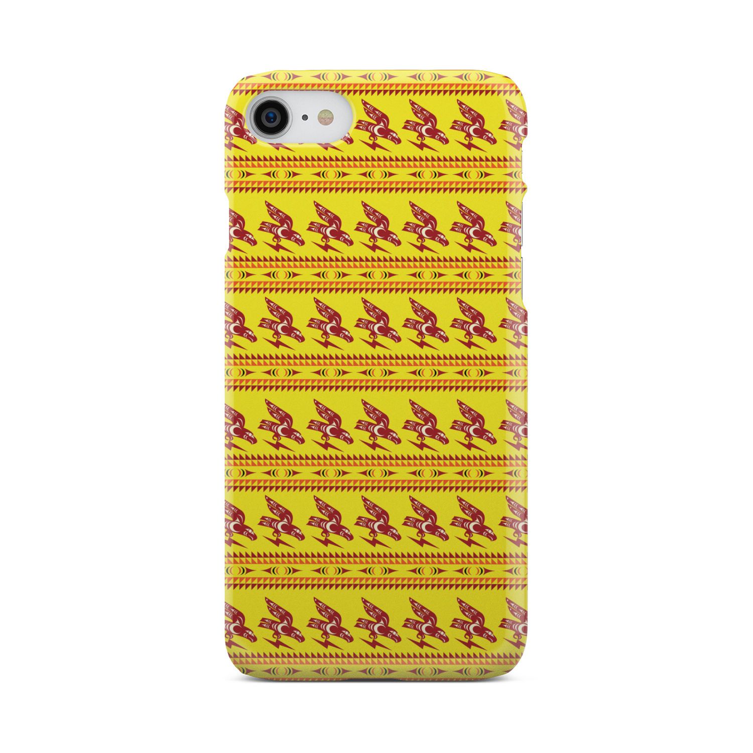 Ovila Mailhot Design : Eagle Brings Good Vibes Yellow Phone Case Phone Case wc-fulfillment iPhone 8 