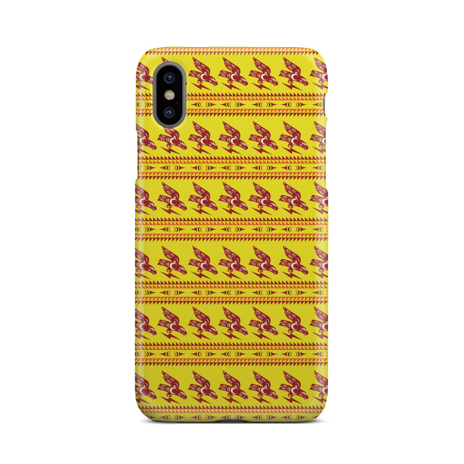 Ovila Mailhot Design : Eagle Brings Good Vibes Yellow Phone Case Phone Case wc-fulfillment iPhone X 
