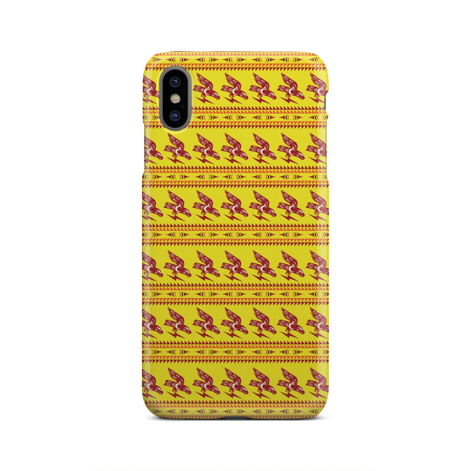 Ovila Mailhot Design : Eagle Brings Good Vibes Yellow Phone Case Phone Case wc-fulfillment iPhone Xs Max 
