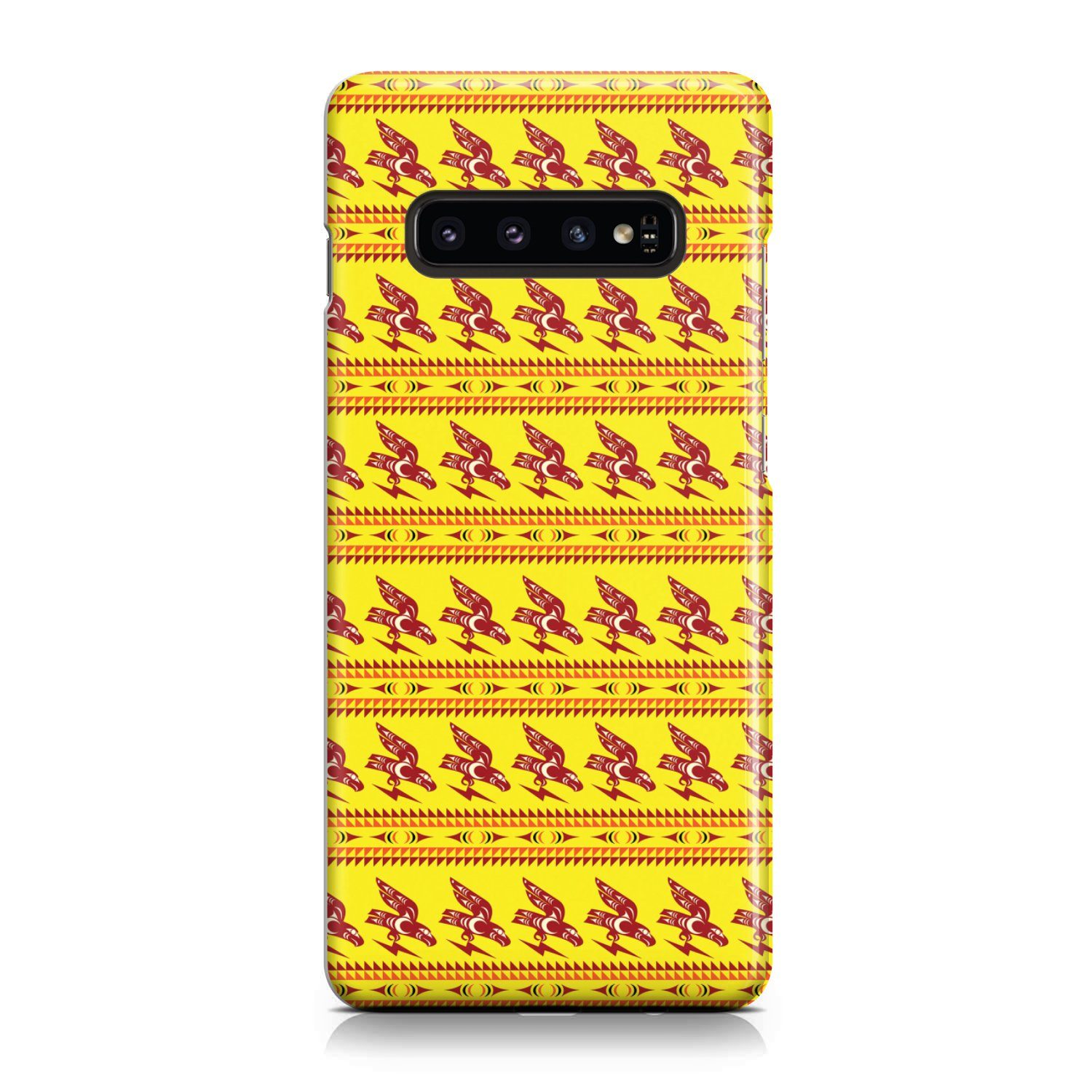 Ovila Mailhot Design : Eagle Brings Good Vibes Yellow Phone Case Phone Case wc-fulfillment Samsung Galaxy S10 