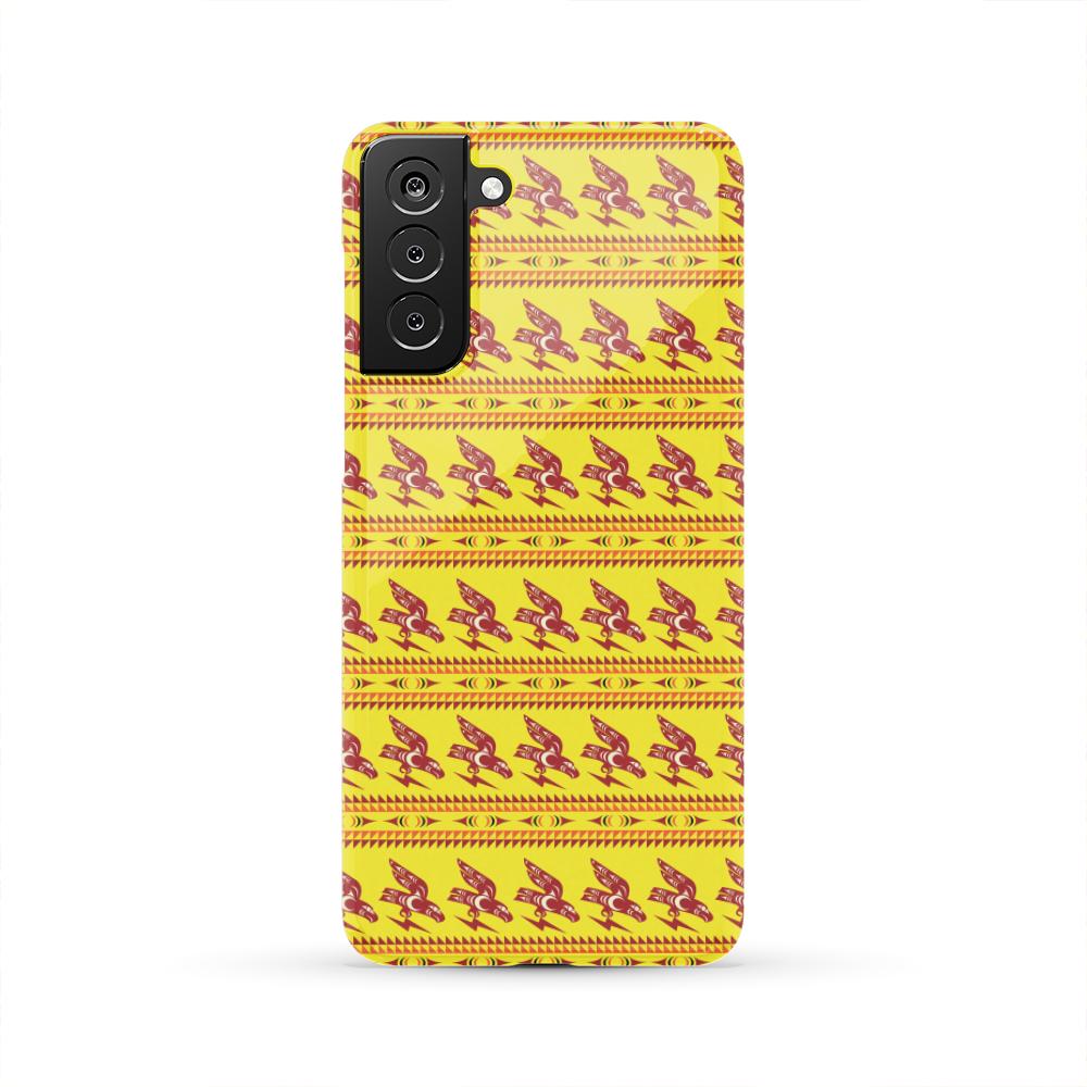 Ovila Mailhot Design : Eagle Brings Good Vibes Yellow Phone Case Phone Case wc-fulfillment Samsung Galaxy S21 Plus 