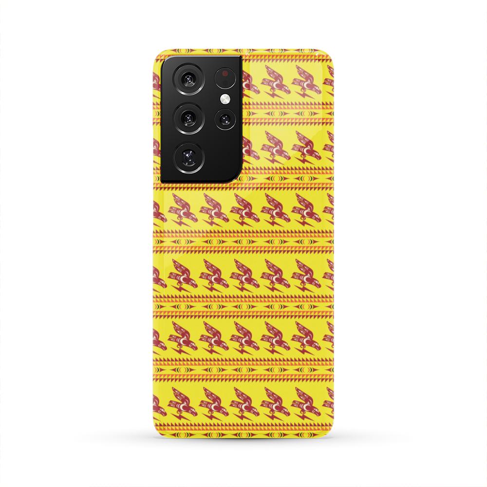 Ovila Mailhot Design : Eagle Brings Good Vibes Yellow Phone Case Phone Case wc-fulfillment Samsung Galaxy S21 Ultra 
