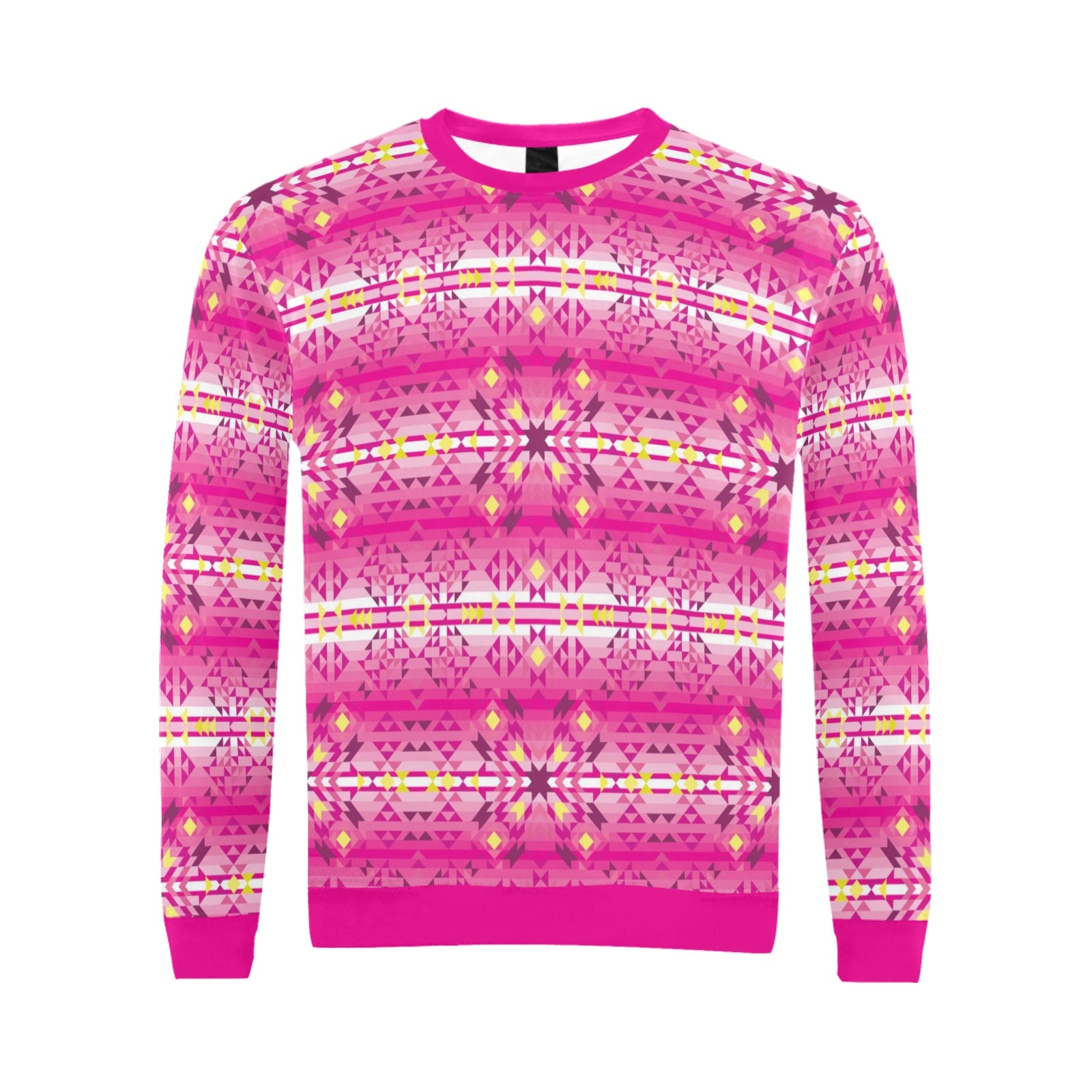 Pink Star All Over Print Crewneck Sweatshirt for Men (Model H18) shirt e-joyer 