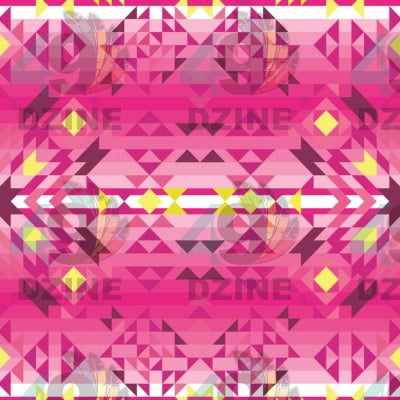 Pink Star Satin Fabric 49DzineStore 