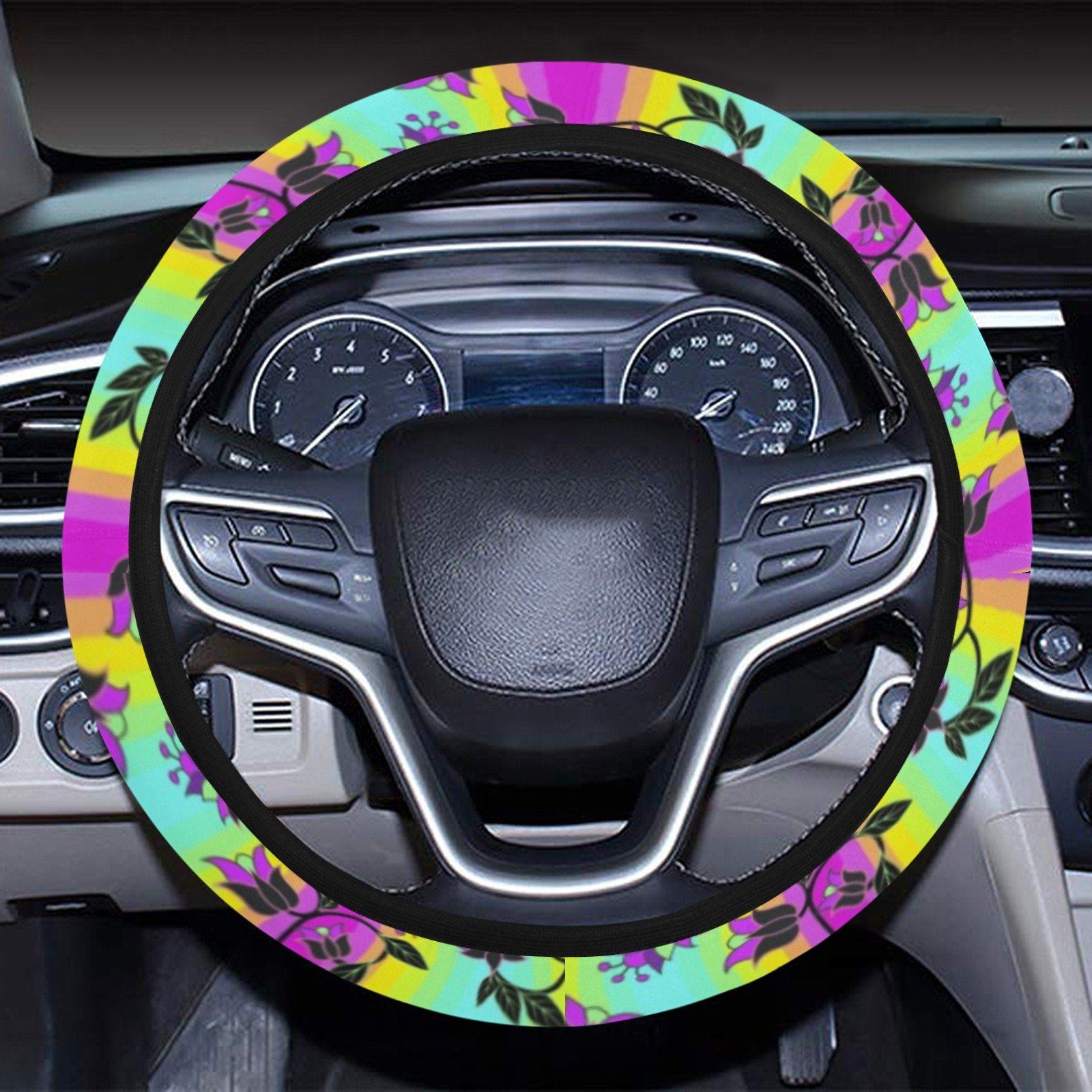 Powwow Carnival Steering Wheel Cover with Elastic Edge Steering Wheel Cover with Elastic Edge e-joyer 