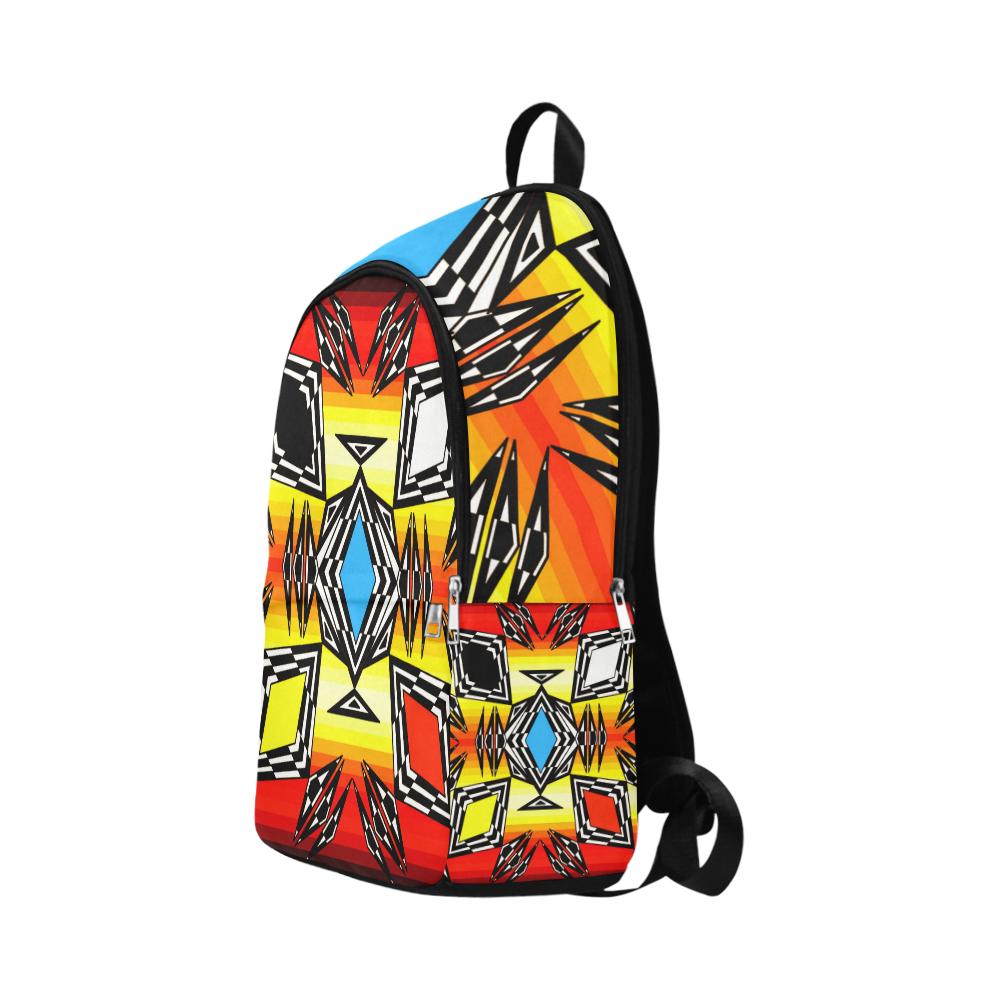 Prairie Fire Medicine Wheel Fabric Adult Backpack (Model 1659) Casual Backpack for Adult (1659) e-joyer 