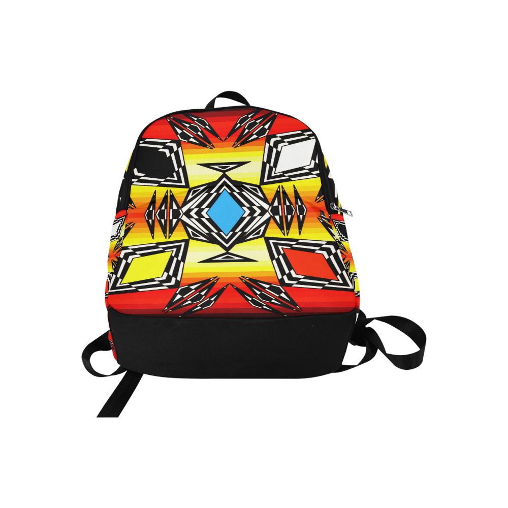 Prairie Fire Medicine Wheel Fabric Adult Backpack (Model 1659) Casual Backpack for Adult (1659) e-joyer 