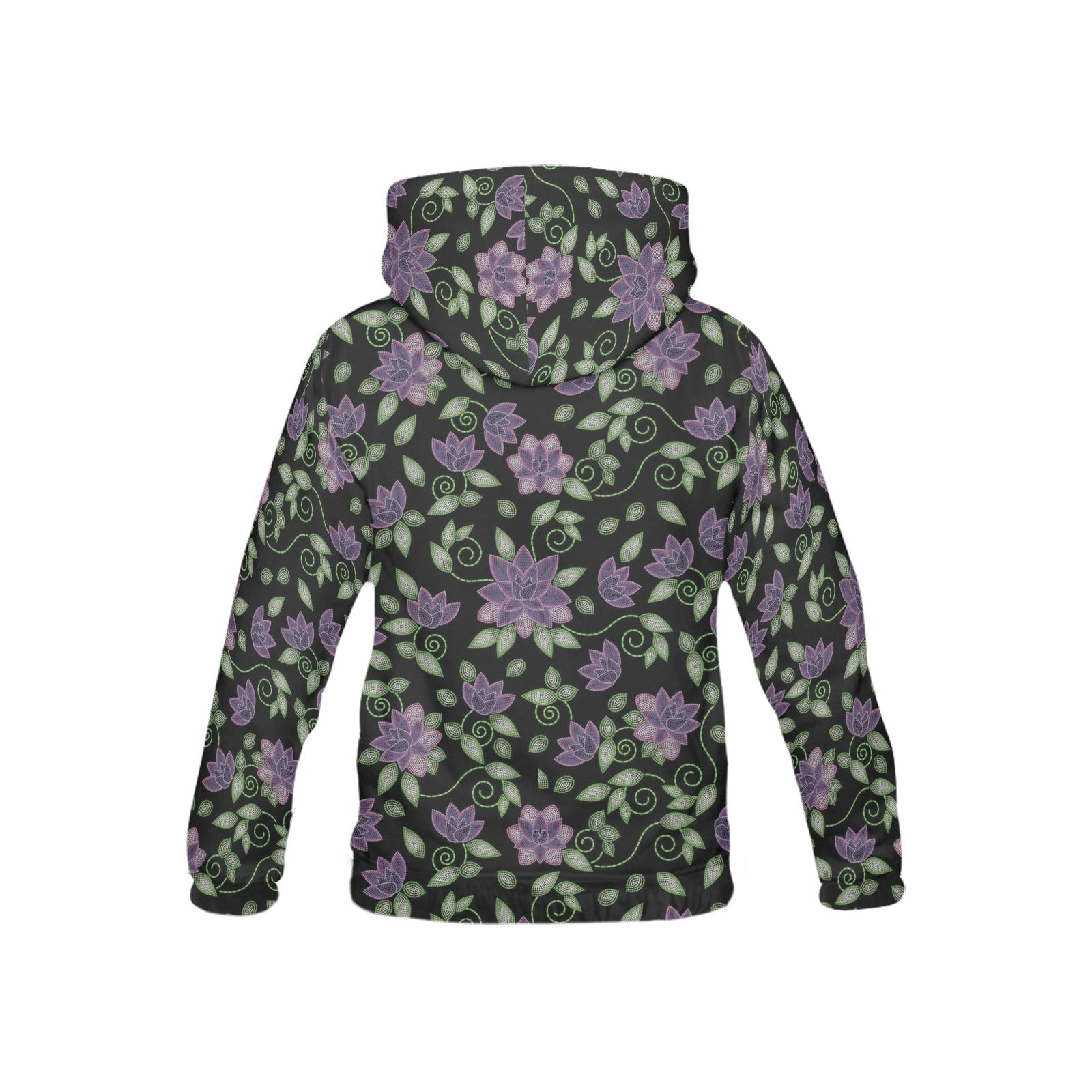 Purple Beaded Rose All Over Print Hoodie for Kid (USA Size) (Model H13) All Over Print Hoodie for Kid (H13) e-joyer 