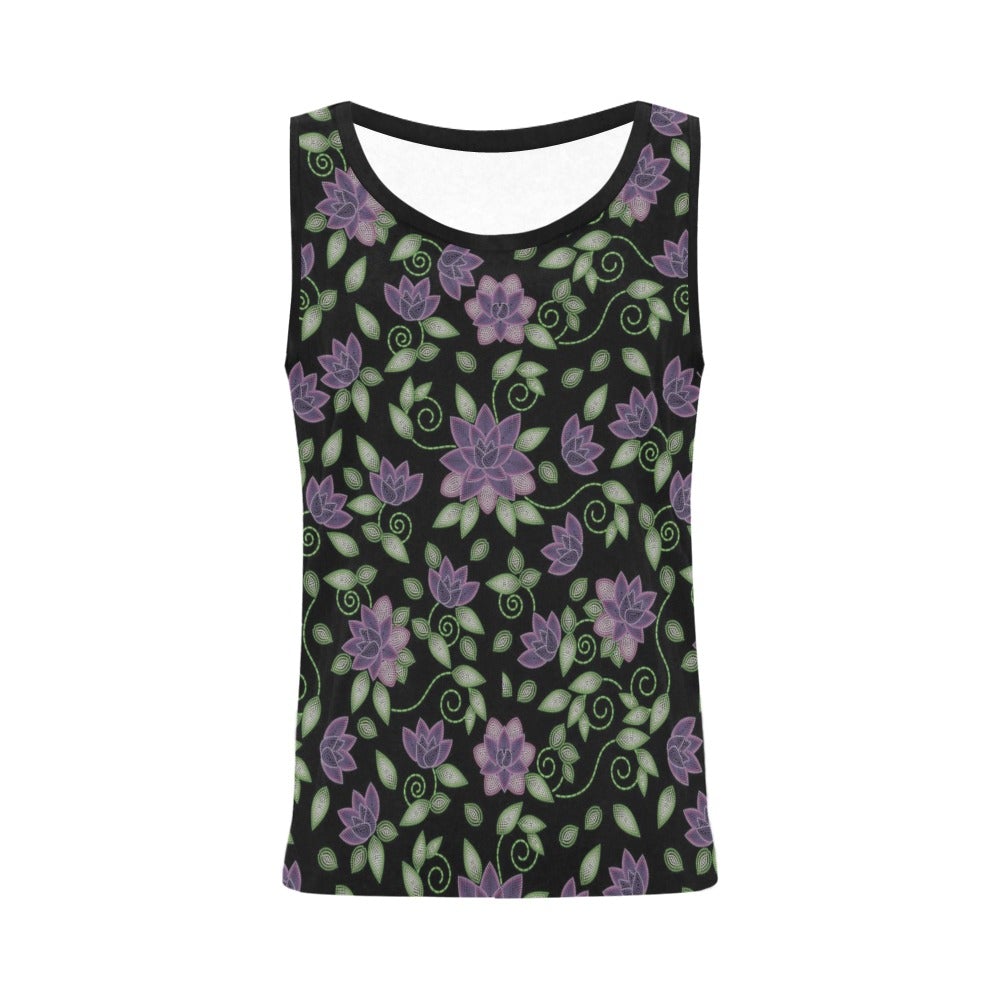 Purple Beaded Rose All Over Print Tank Top for Women (Model T43) All Over Print Tank Top for Women (T43) e-joyer 