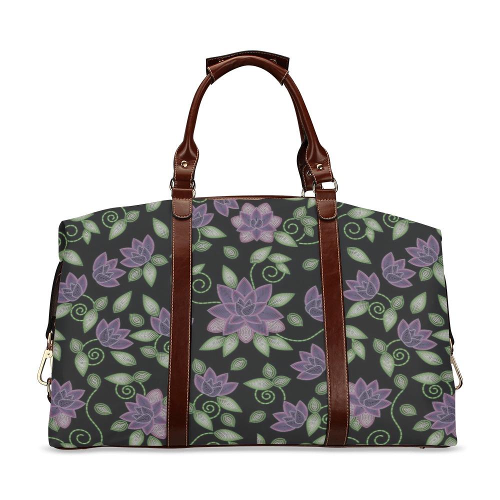 Purple Beaded Rose Classic Travel Bag (Model 1643) Remake Classic Travel Bags (1643) e-joyer 