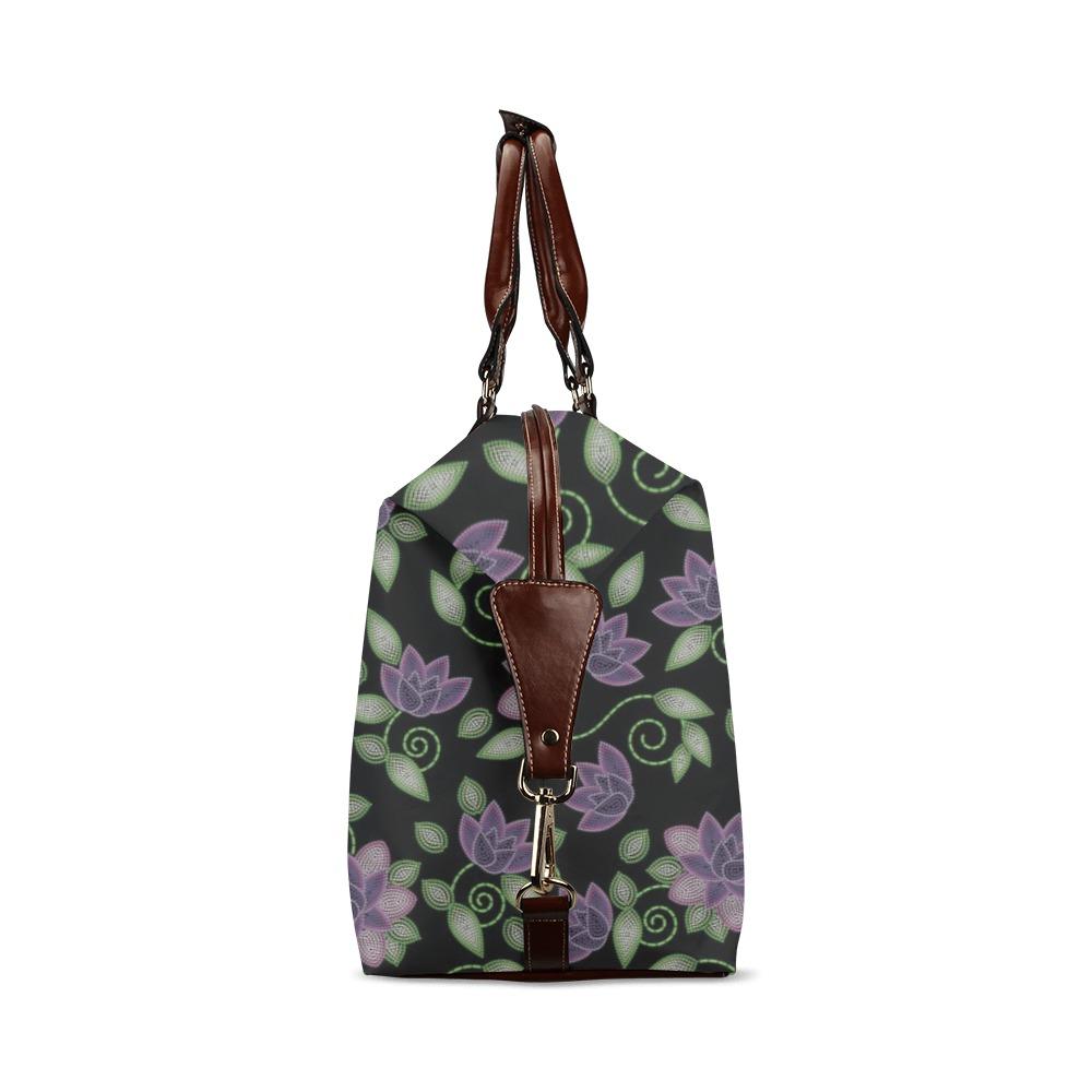 Purple Beaded Rose Classic Travel Bag (Model 1643) Remake Classic Travel Bags (1643) e-joyer 