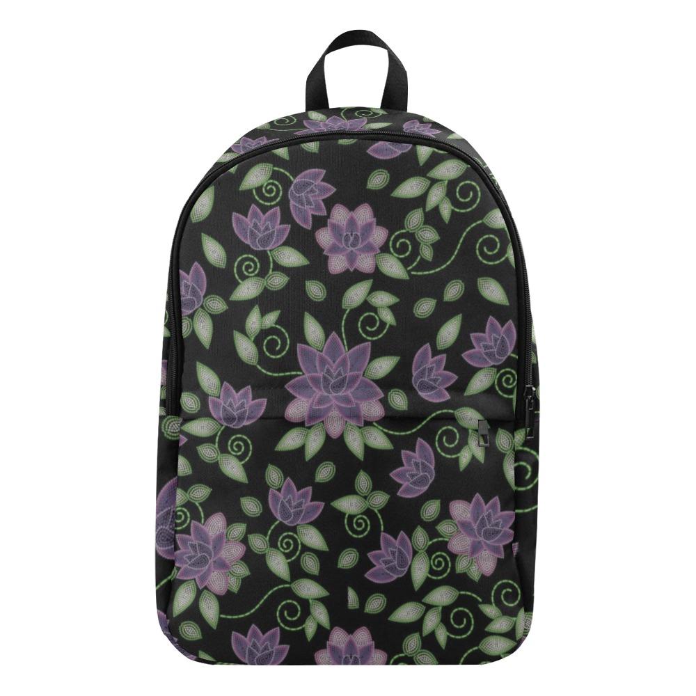 Purple Beaded Rose Fabric Backpack for Adult (Model 1659) Casual Backpack for Adult (1659) e-joyer 