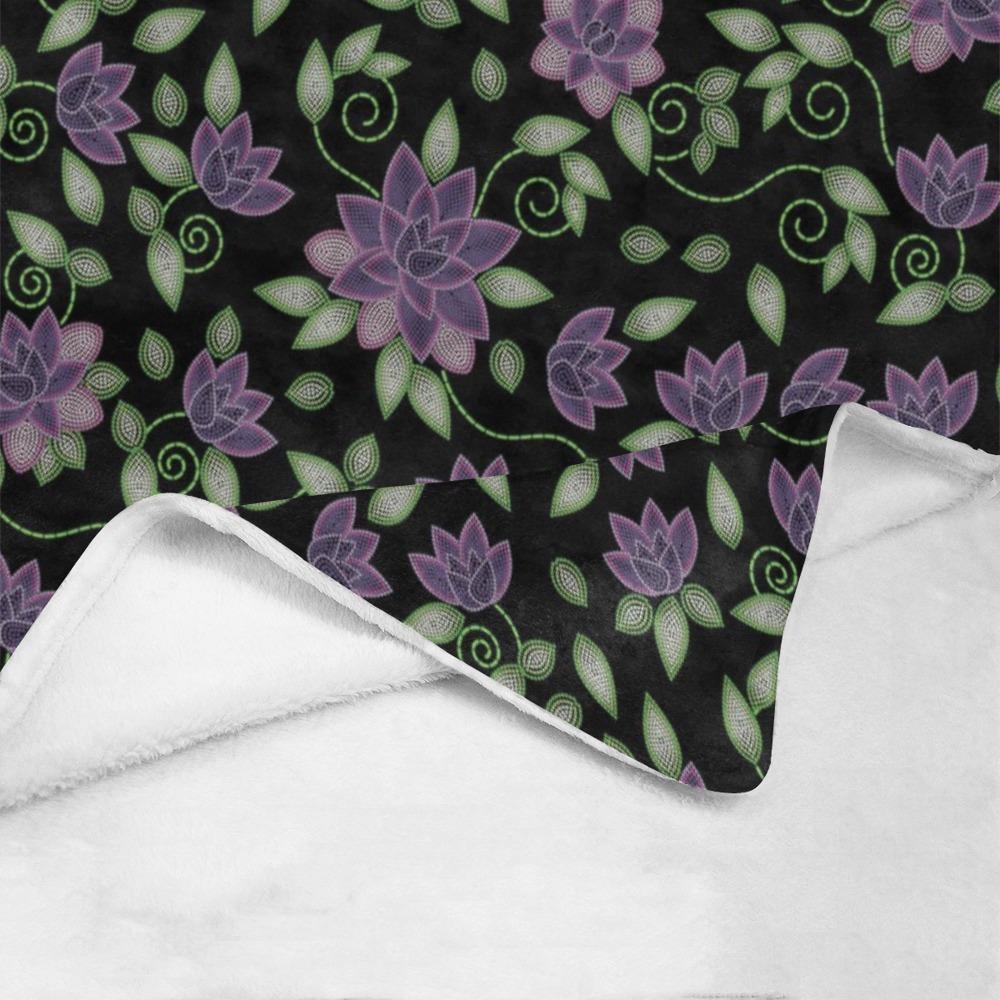 Purple Beaded Rose Ultra-Soft Micro Fleece Blanket 40"x50" Ultra-Soft Blanket 40''x50'' e-joyer 