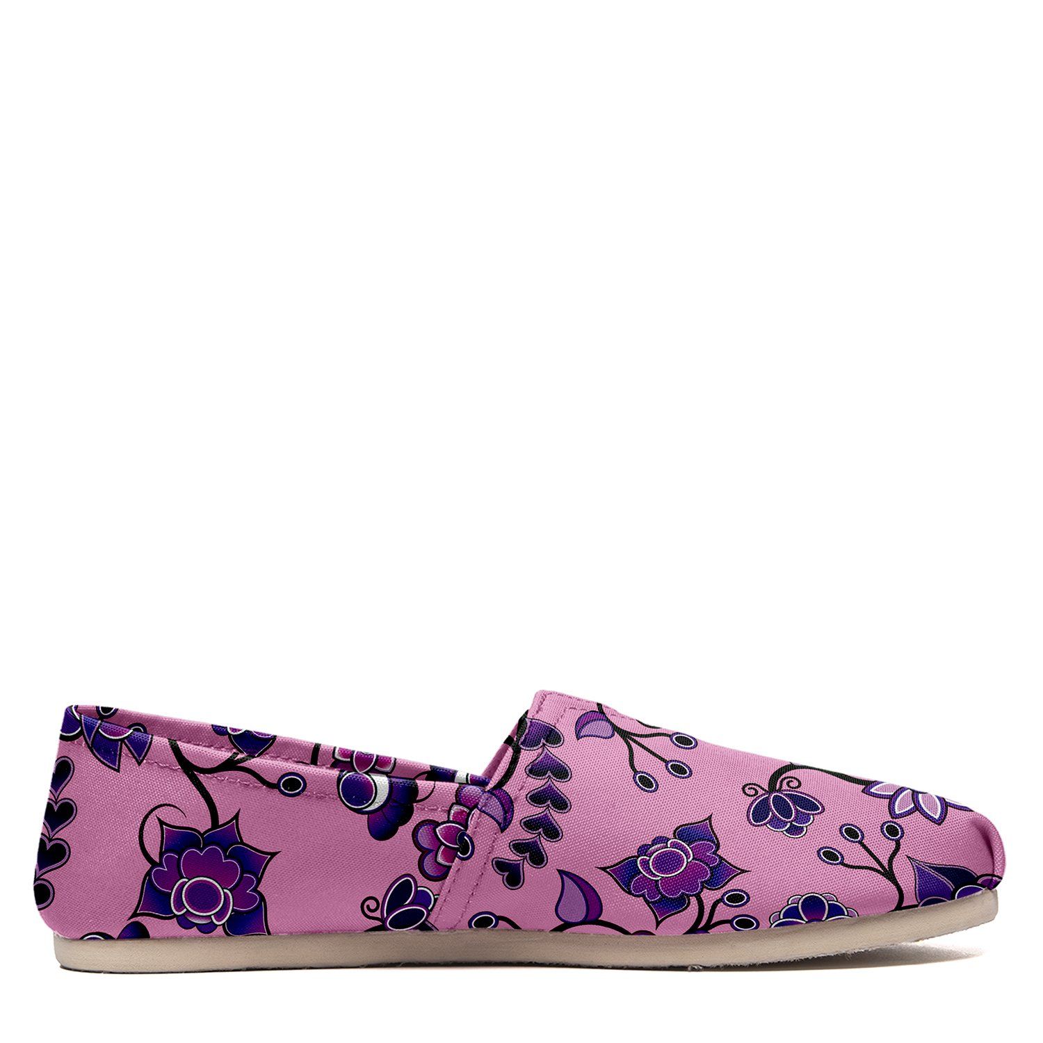 Purple Floral Amour Casual Unisex Slip On Shoe Herman 
