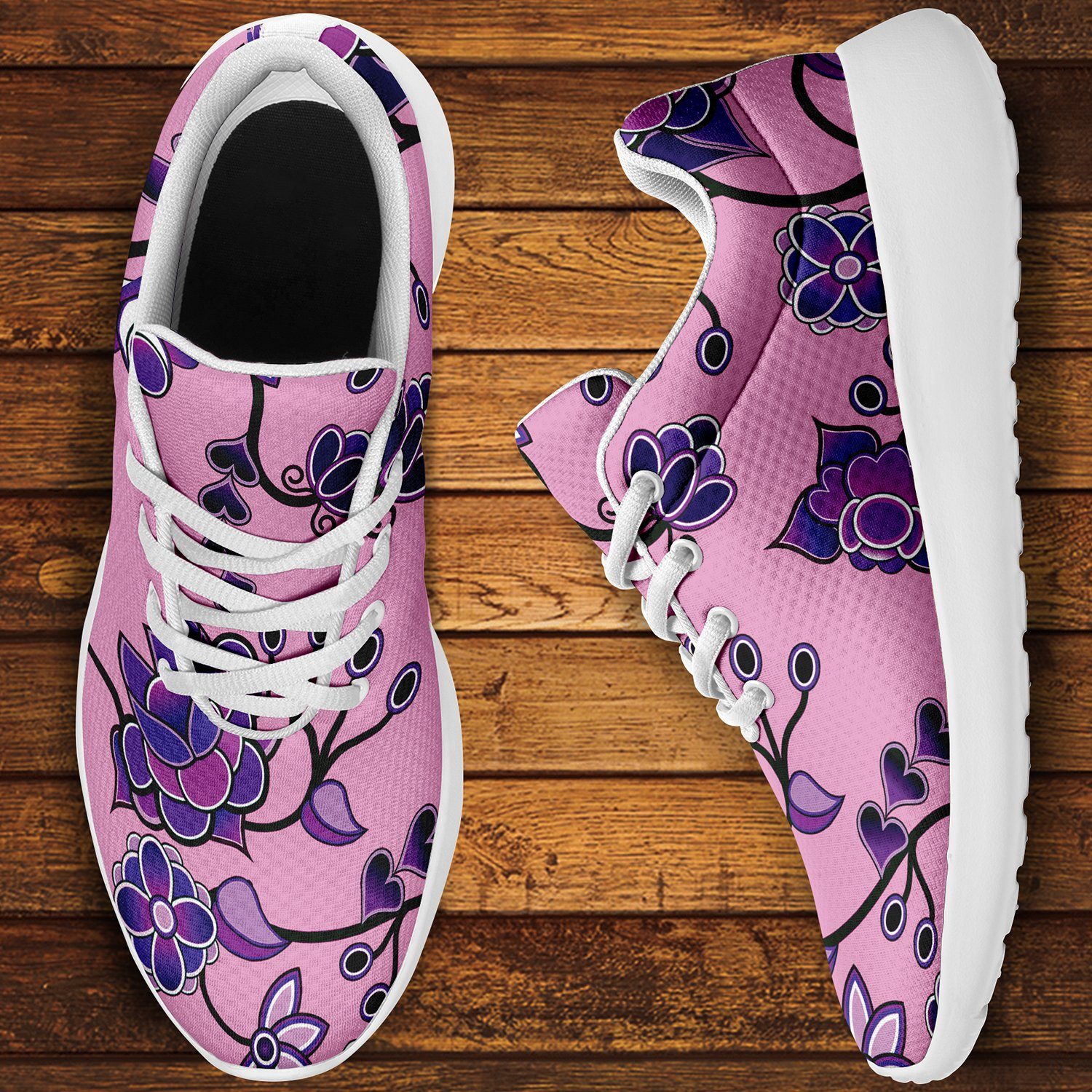 Purple Floral Amour Ikkaayi Sport Sneakers ikkaayi Herman 