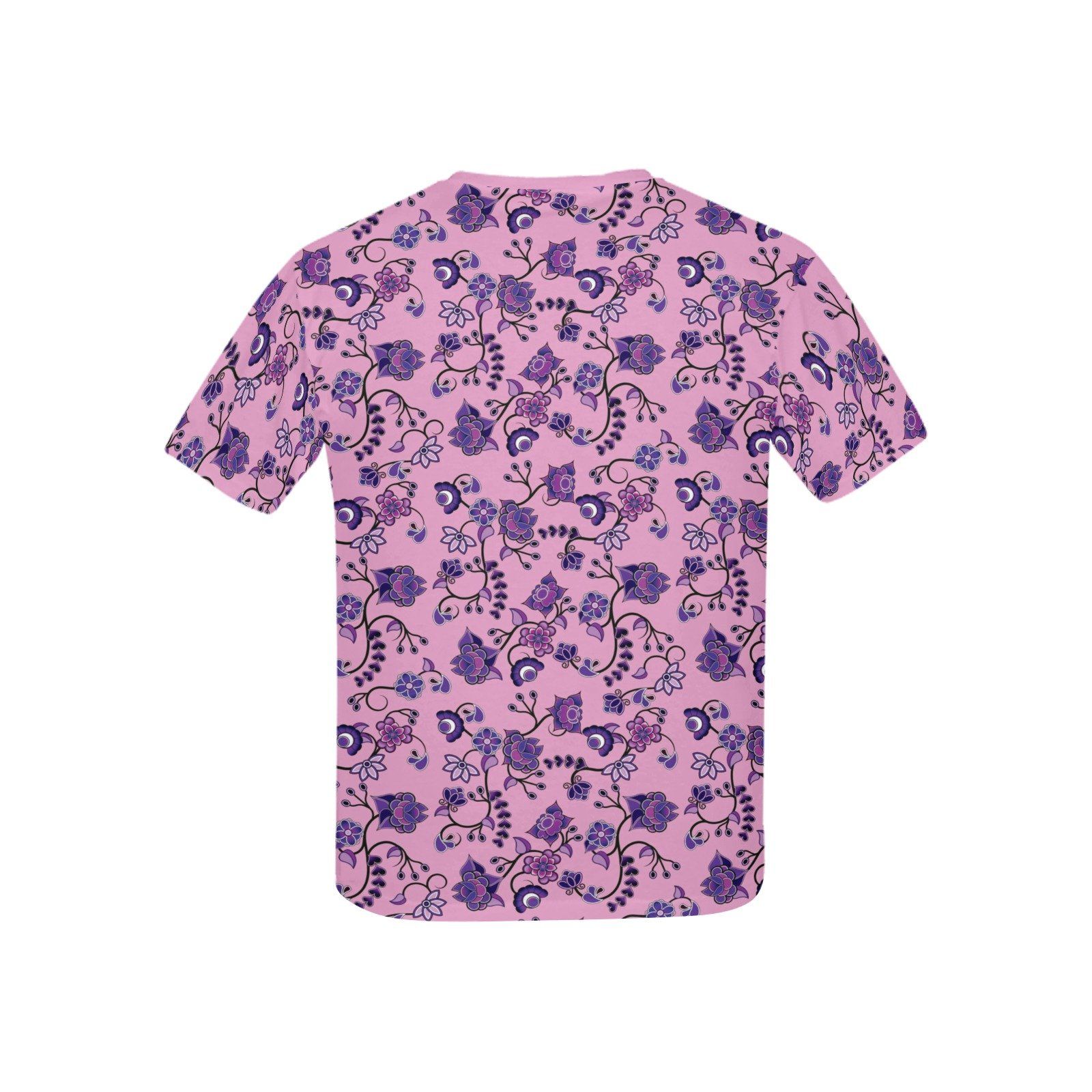 Purple Floral Amour Kids' All Over Print T-shirt (USA Size) (Model T40) All Over Print T-shirt for Kid (T40) e-joyer 