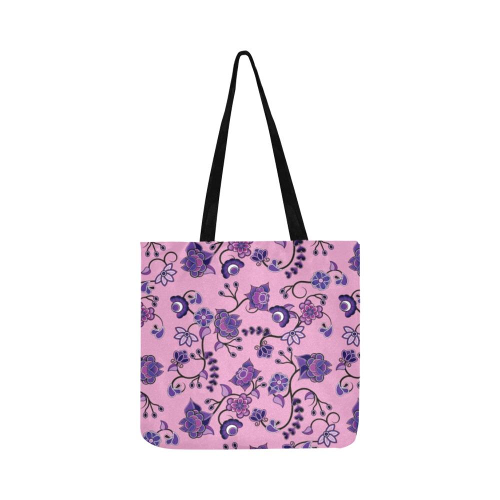 Purple Floral Amour Reusable Shopping Bag Model 1660 (Two sides) Shopping Tote Bag (1660) e-joyer 