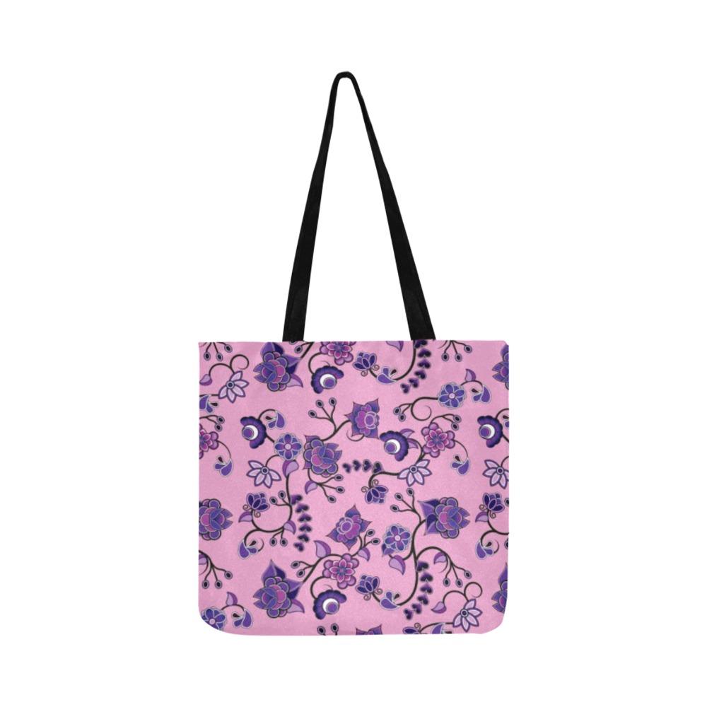 Purple Floral Amour Reusable Shopping Bag Model 1660 (Two sides) Shopping Tote Bag (1660) e-joyer 