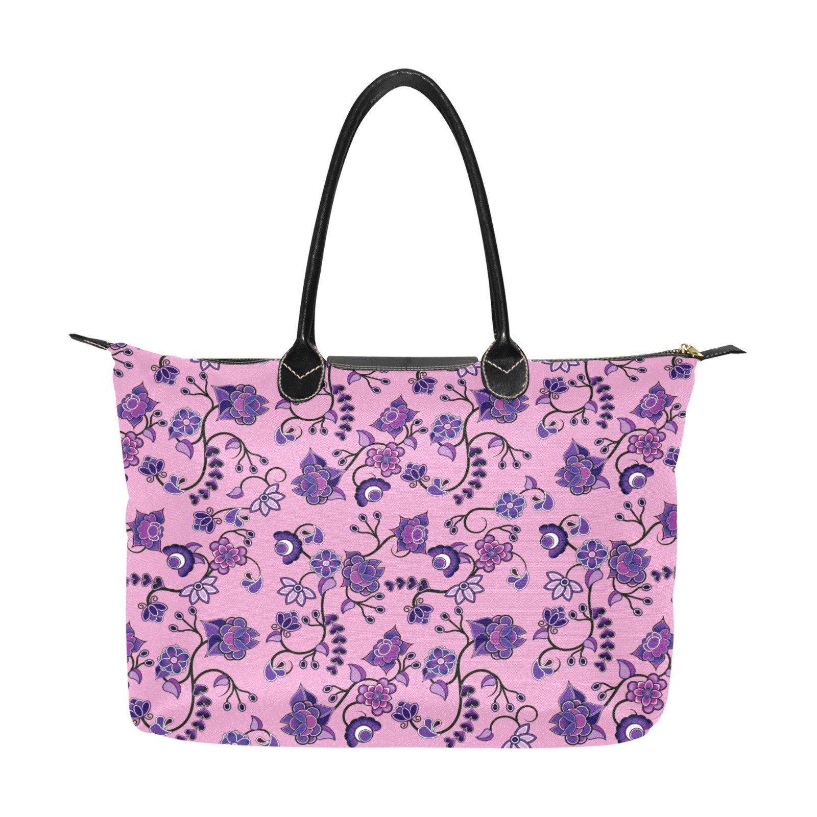 Purple Floral Amour Single-Shoulder Lady Handbag (Model 1714) bag e-joyer 