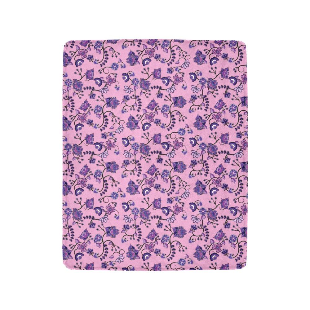 Purple Floral Amour Ultra-Soft Micro Fleece Blanket 40"x50" Ultra-Soft Blanket 40''x50'' e-joyer 