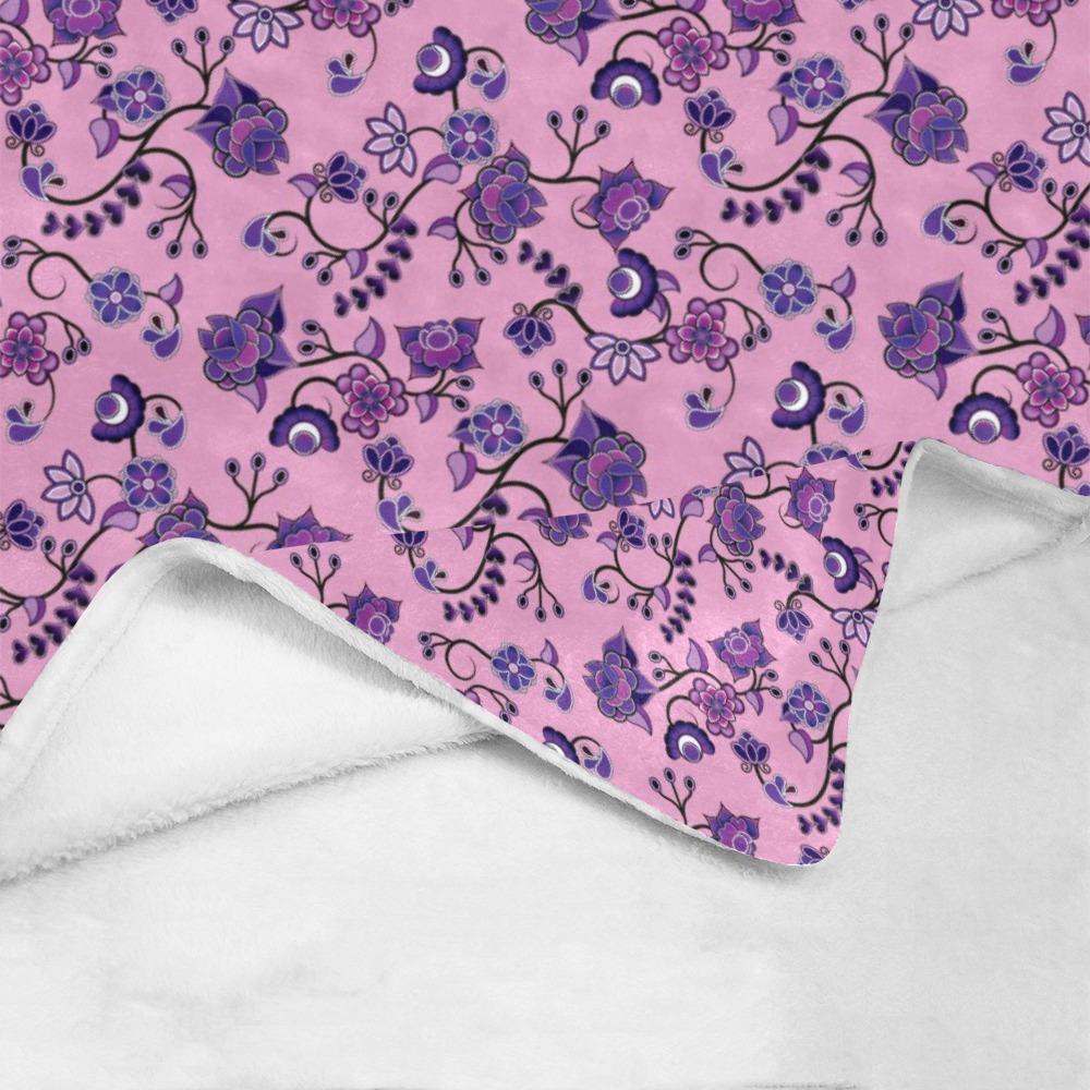 Purple Floral Amour Ultra-Soft Micro Fleece Blanket 60"x80" Ultra-Soft Blanket 60''x80'' e-joyer 