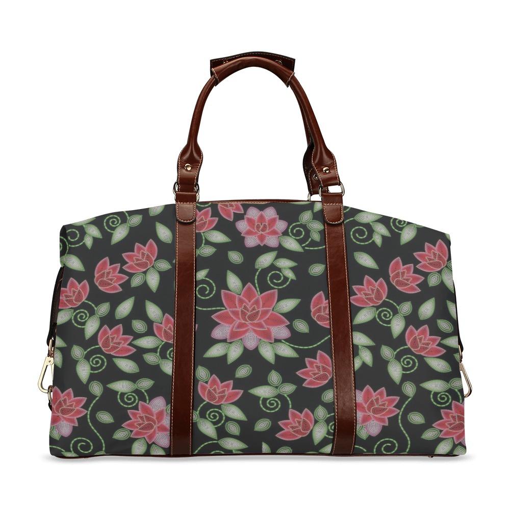Red Beaded Rose Classic Travel Bag (Model 1643) Remake Classic Travel Bags (1643) e-joyer 