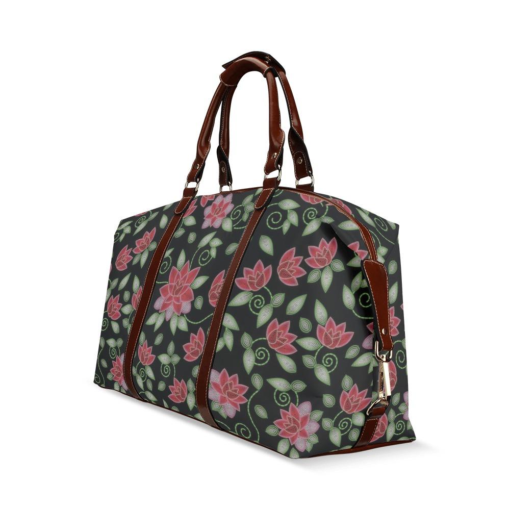 Red Beaded Rose Classic Travel Bag (Model 1643) Remake Classic Travel Bags (1643) e-joyer 