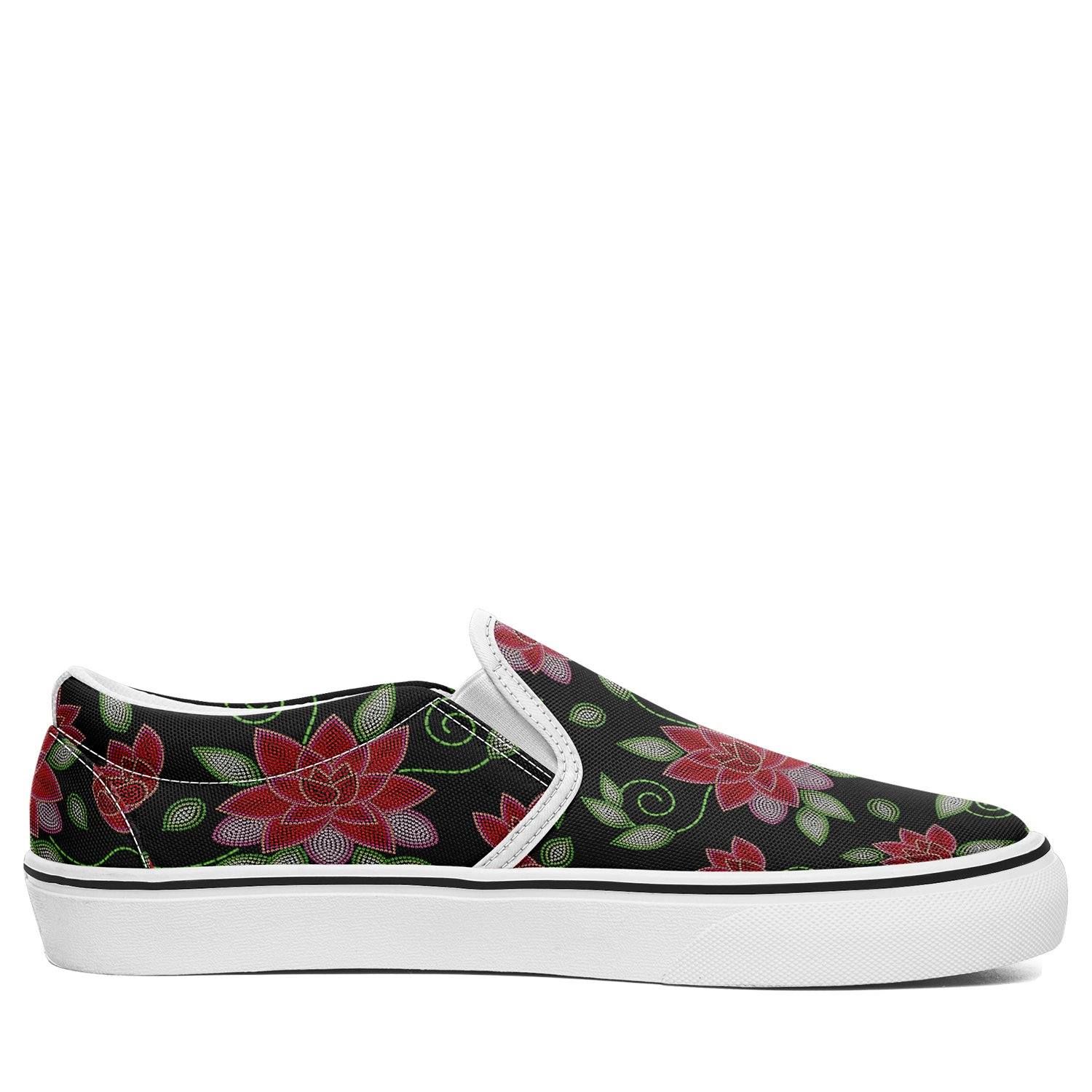 Red Beaded Rose Otoyimm Canvas Slip On Shoes otoyimm Herman 