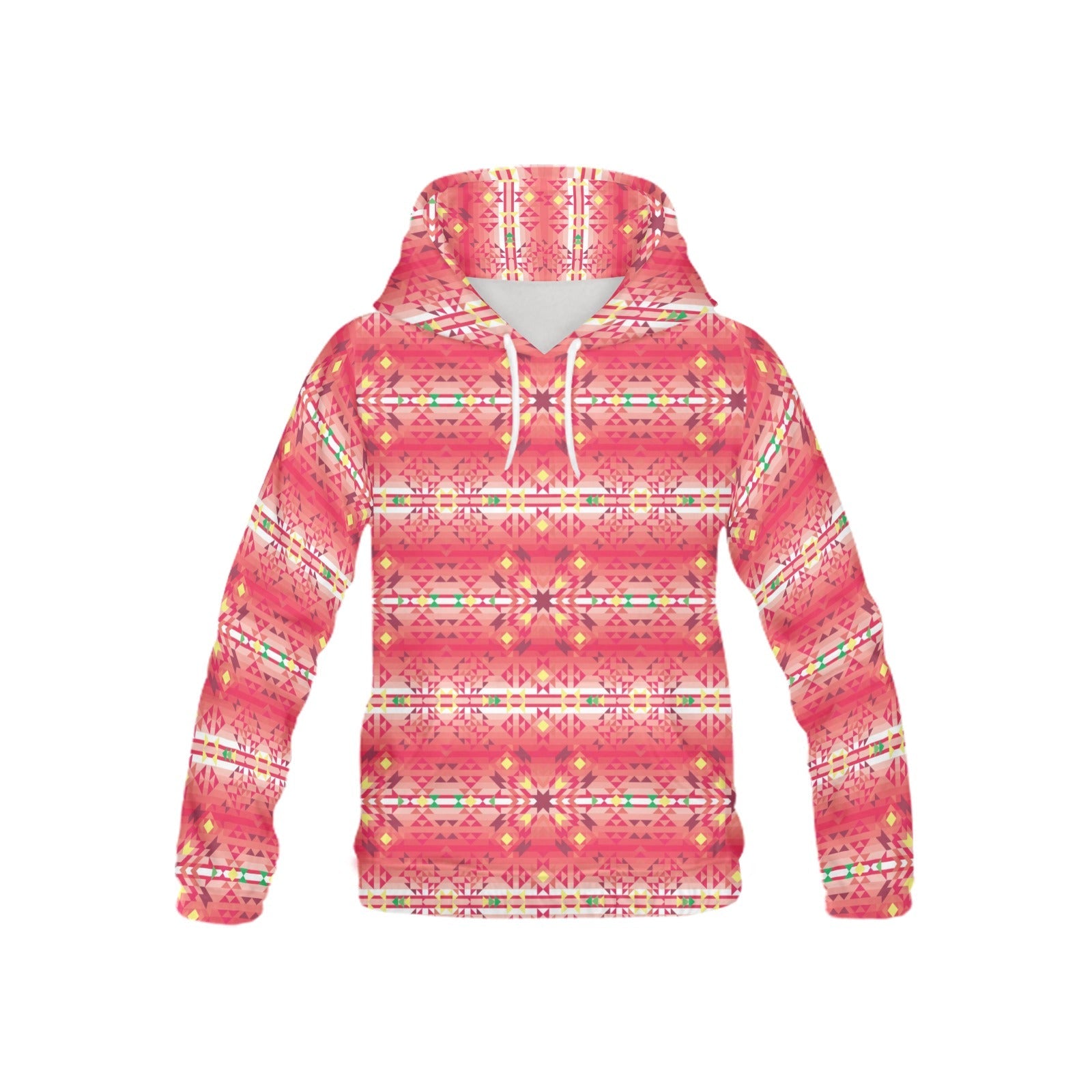 Red Pink Star All Over Print Hoodie for Kid (USA Size) (Model H13) All Over Print Hoodie for Kid (H13) e-joyer 
