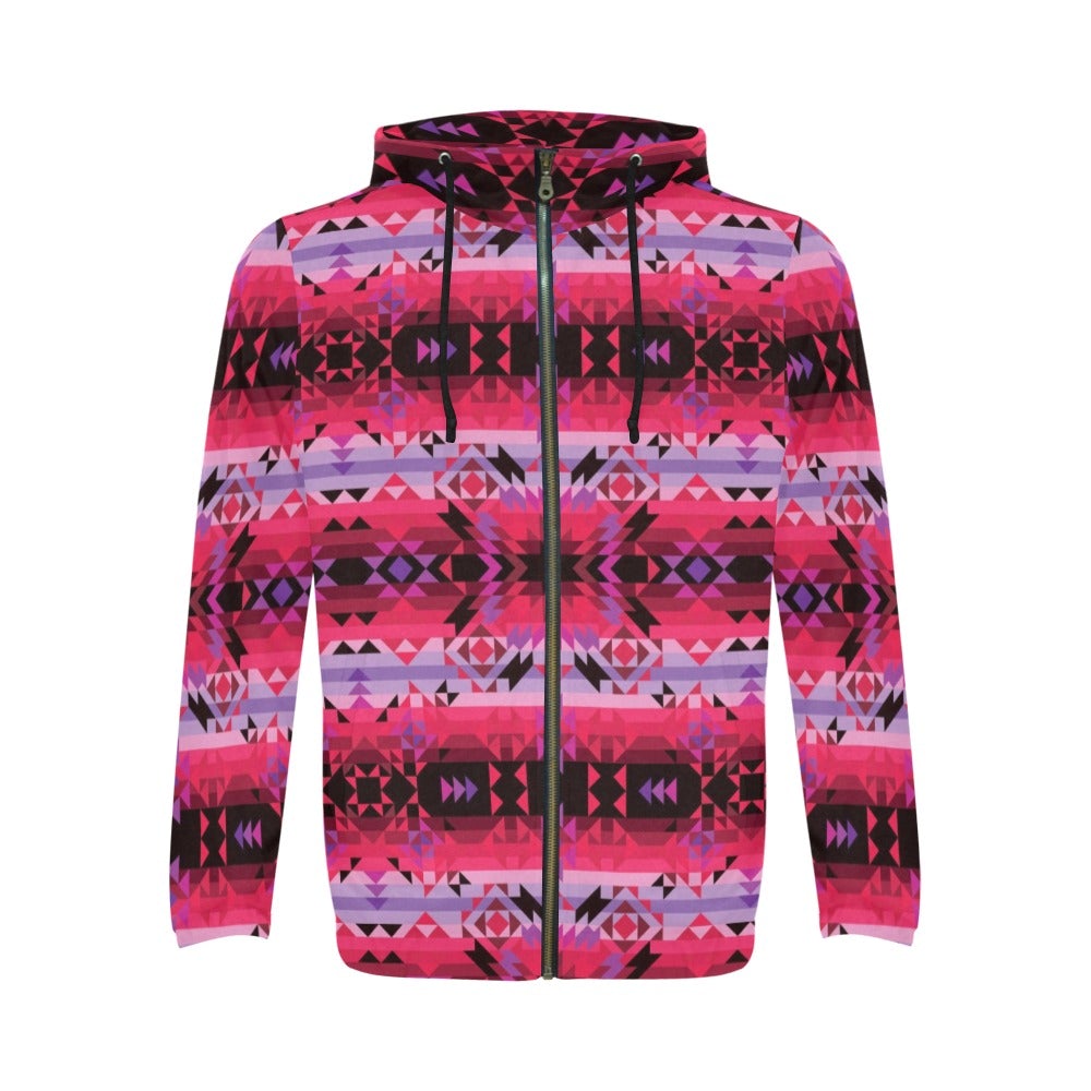Red Star All Over Print Full Zip Hoodie for Men (Model H14) hoodie e-joyer 