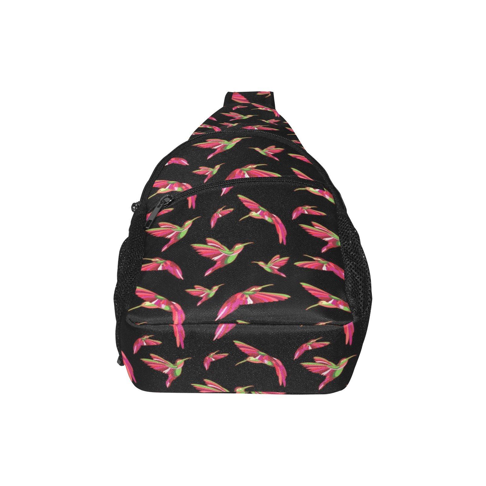 Red Swift Colourful Black All Over Print Chest Bag (Model 1719) All Over Print Chest Bag (1719) e-joyer 