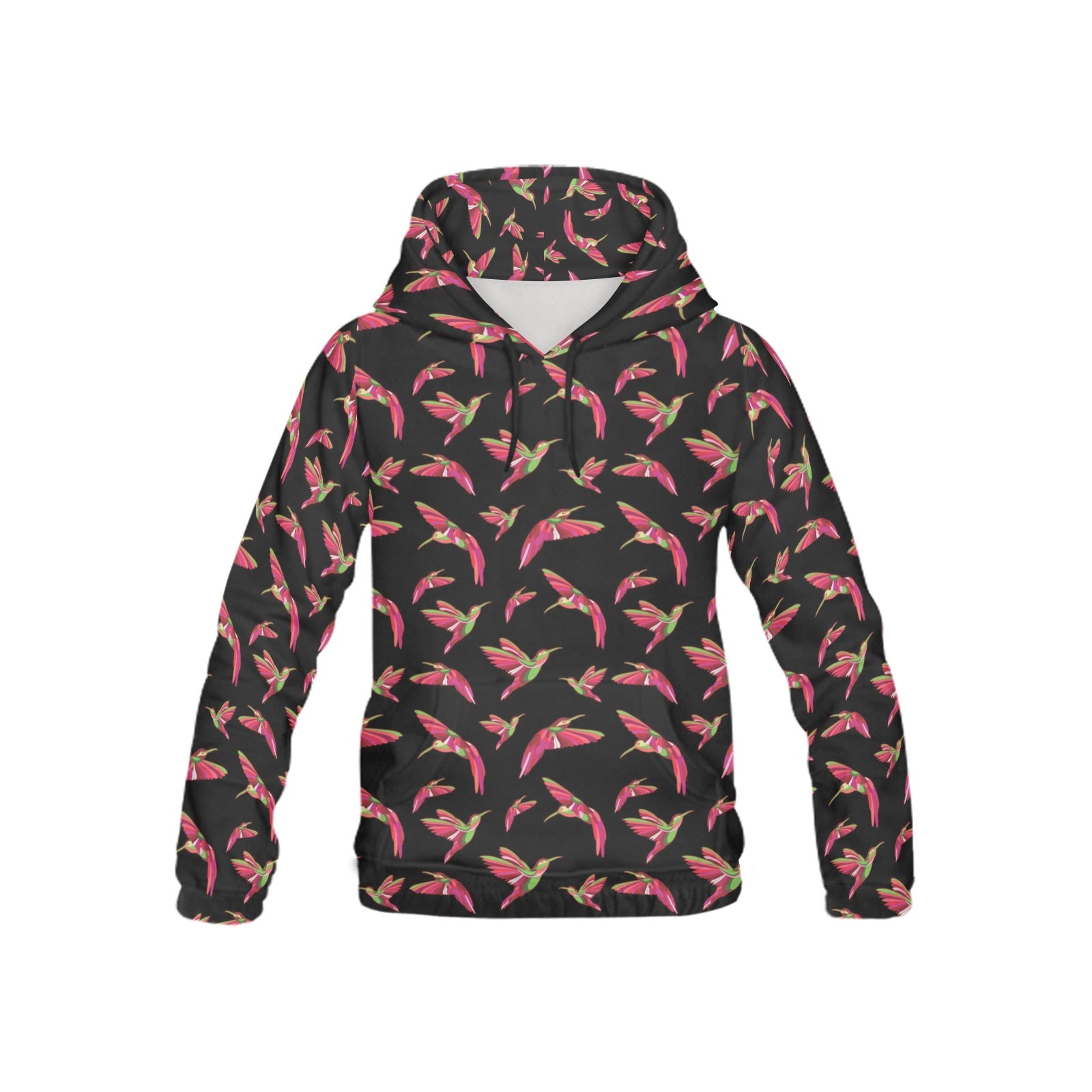 Red Swift Colourful Black All Over Print Hoodie for Kid (USA Size) (Model H13) All Over Print Hoodie for Kid (H13) e-joyer 