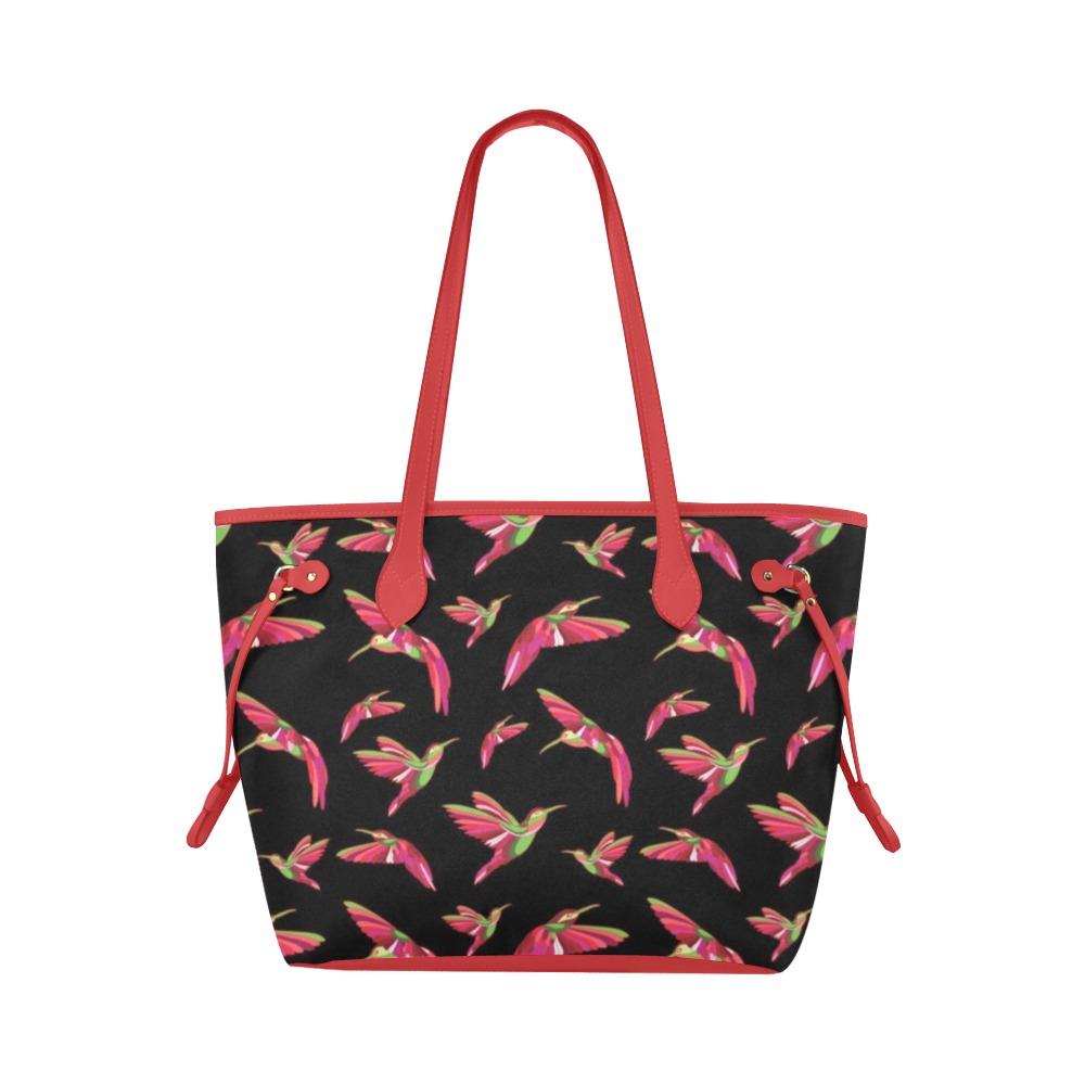 Red Swift Colourful Black Clover Canvas Tote Bag (Model 1661) Clover Canvas Tote Bag (1661) e-joyer 