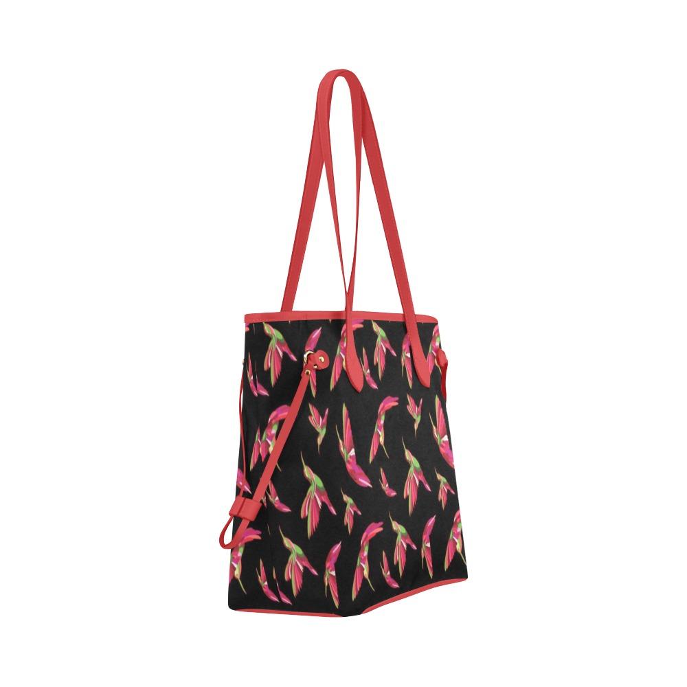 Red Swift Colourful Black Clover Canvas Tote Bag (Model 1661) Clover Canvas Tote Bag (1661) e-joyer 