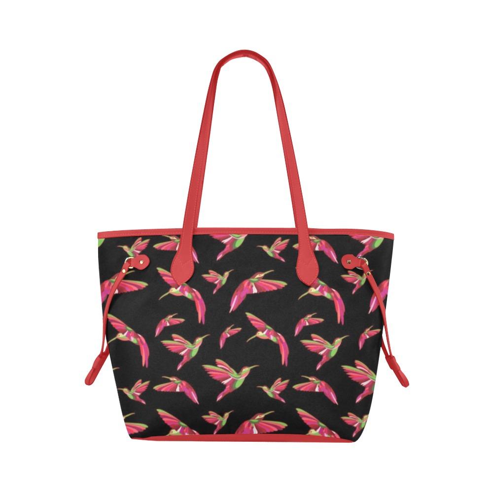 Red Swift Colourful Black Clover Canvas Tote Bag (Model 1661) Clover Canvas Tote Bag (1661) e-joyer 