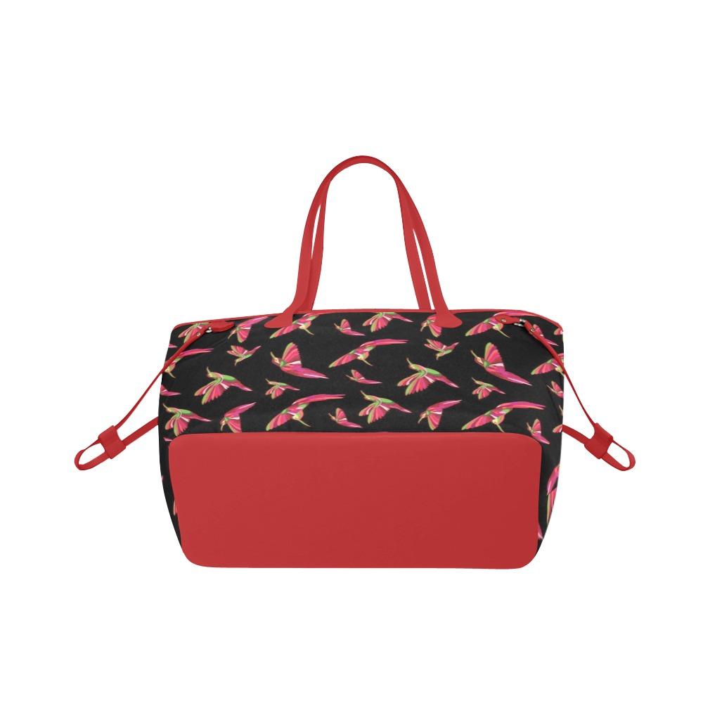 Red Swift Colourful Black Clover Canvas Tote Bag (Model 1661) Clover Canvas Tote Bag (1661) e-joyer 