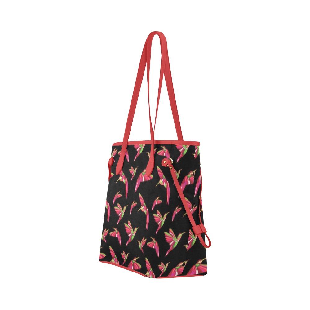 Red Swift Colourful Black Clover Canvas Tote Bag (Model 1661) Clover Canvas Tote Bag (1661) e-joyer 