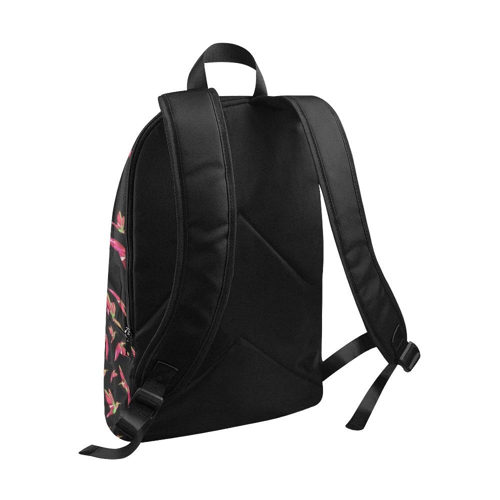 Red Swift Colourful Black Fabric Backpack for Adult (Model 1659) Casual Backpack for Adult (1659) e-joyer 