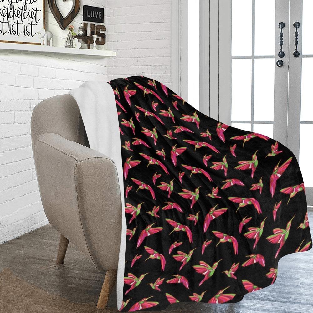 Red Swift Colourful Black Ultra-Soft Micro Fleece Blanket 60"x80" Ultra-Soft Blanket 60''x80'' e-joyer 