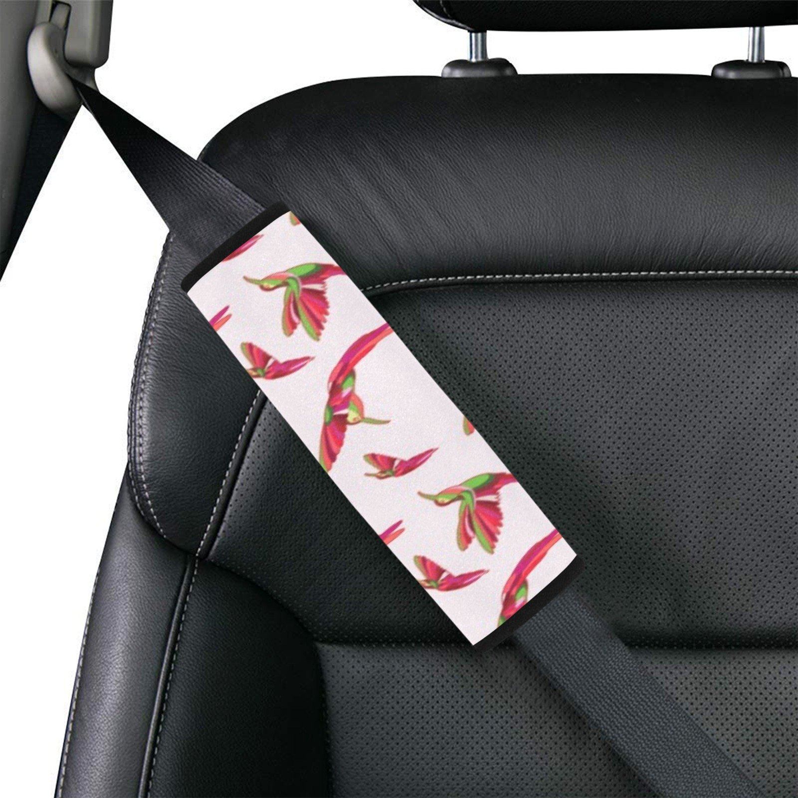 Red Swift Colourful Car Seat Belt Cover 7''x12.6'' (Pack of 2) Car Seat Belt Cover 7x12.6 (Pack of 2) e-joyer 
