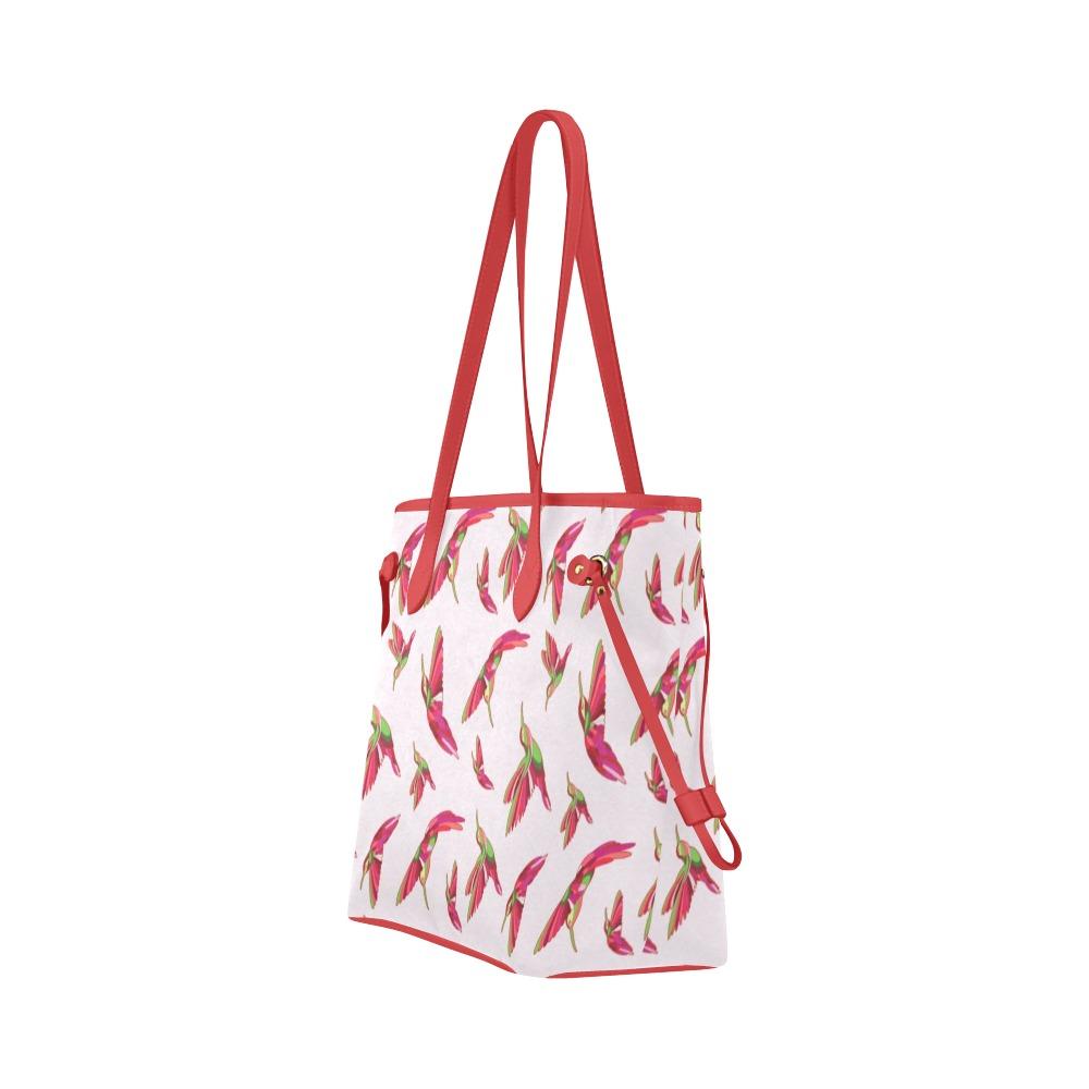 Red Swift Colourful Clover Canvas Tote Bag (Model 1661) Clover Canvas Tote Bag (1661) e-joyer 