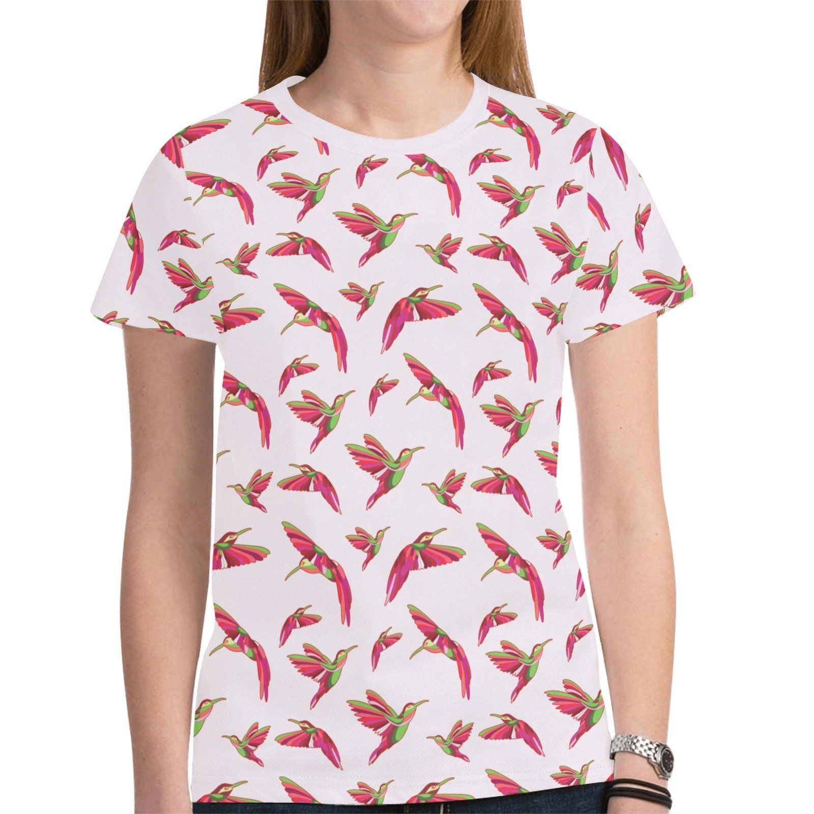 Red Swift Colourful New All Over Print T-shirt for Women (Model T45) tshirt e-joyer 