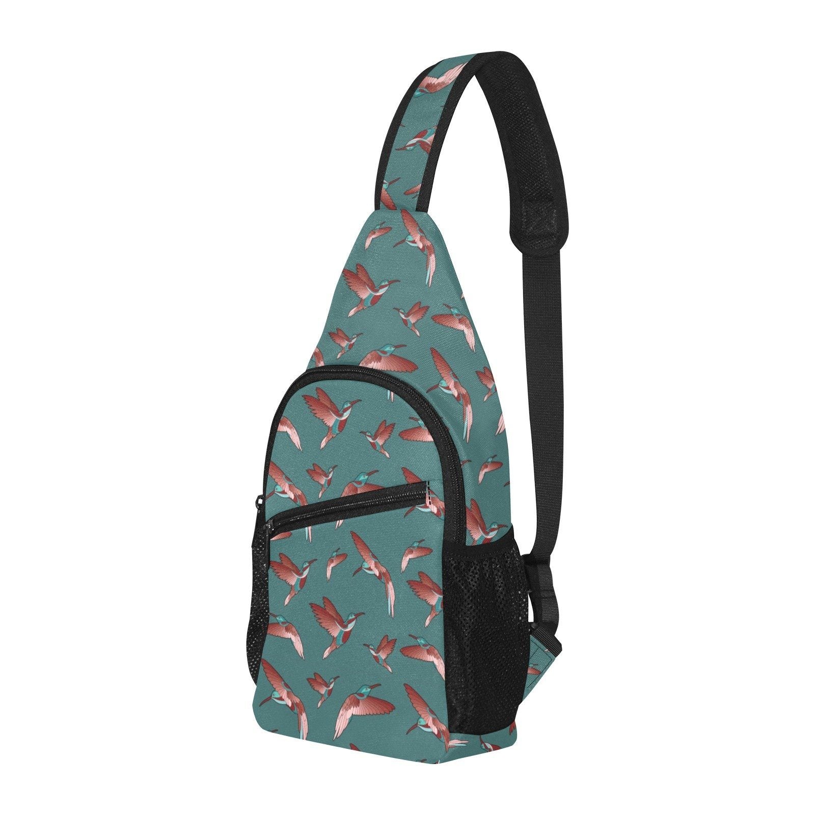 Red Swift Turquoise All Over Print Chest Bag (Model 1719) All Over Print Chest Bag (1719) e-joyer 